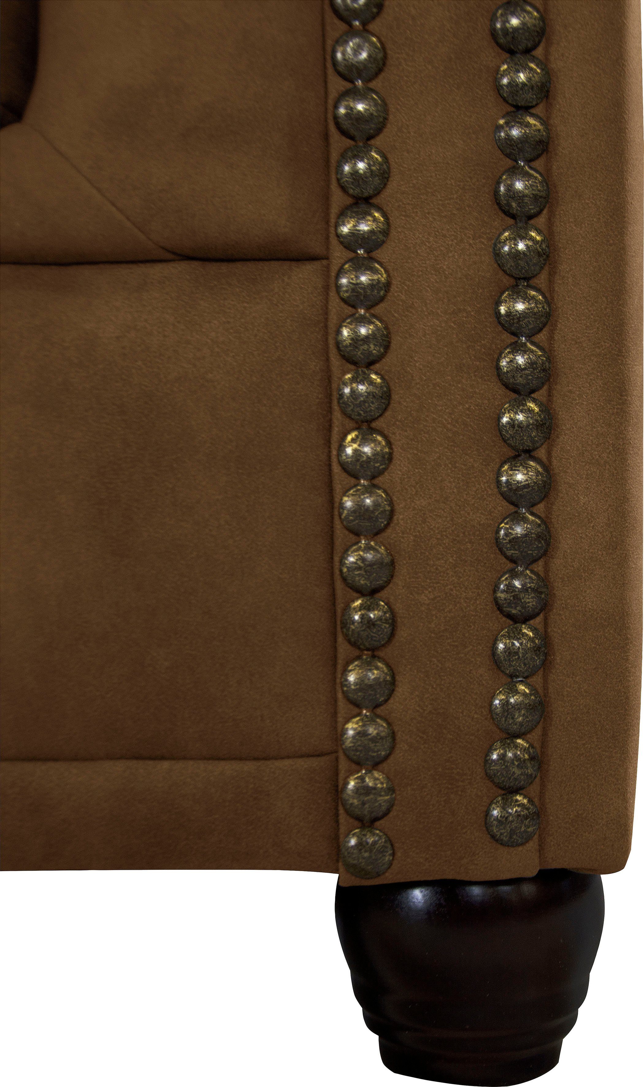 Home affaire Chesterfield-bank Rysum Chesterfield look, in 2 verschillende stoffen, 2 versies snel leverbaar