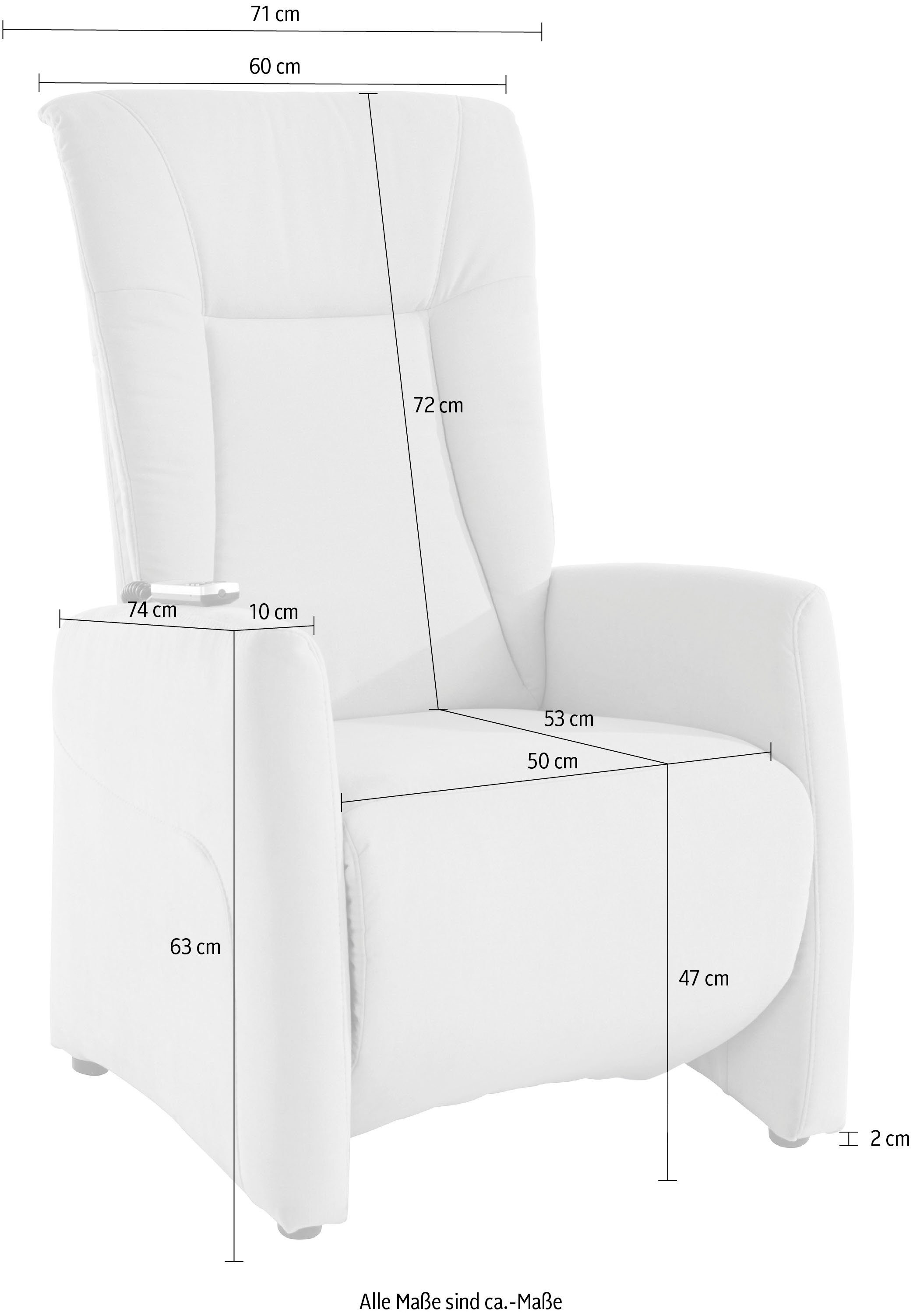 sit&more Relaxfauteuil MELISSA naar keuze elektrisch of handmatig verstelbaar, optioneel opstahulp