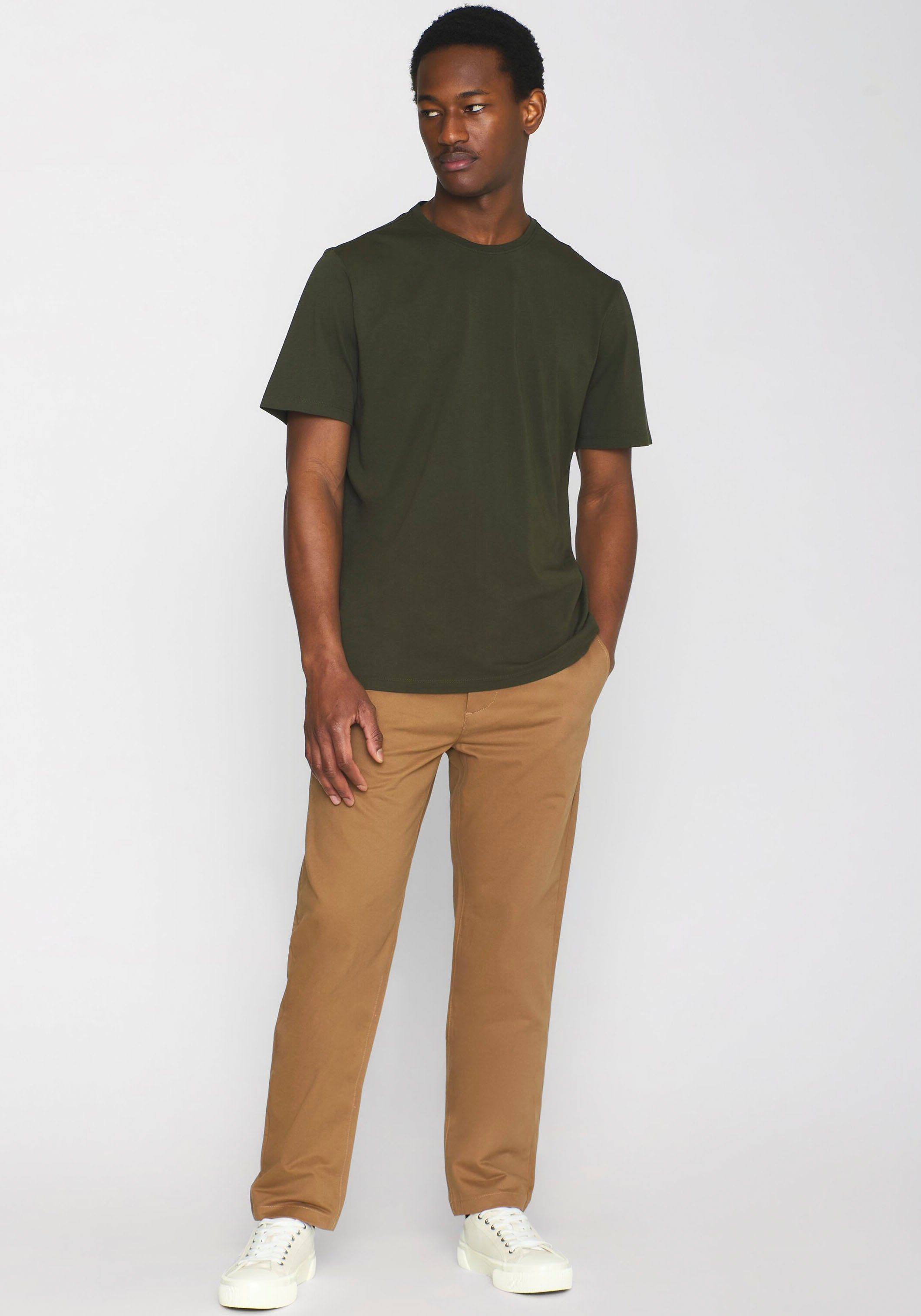 KnowledgeCotton Apparel T-shirt Basic shirt met rechte pasvorm