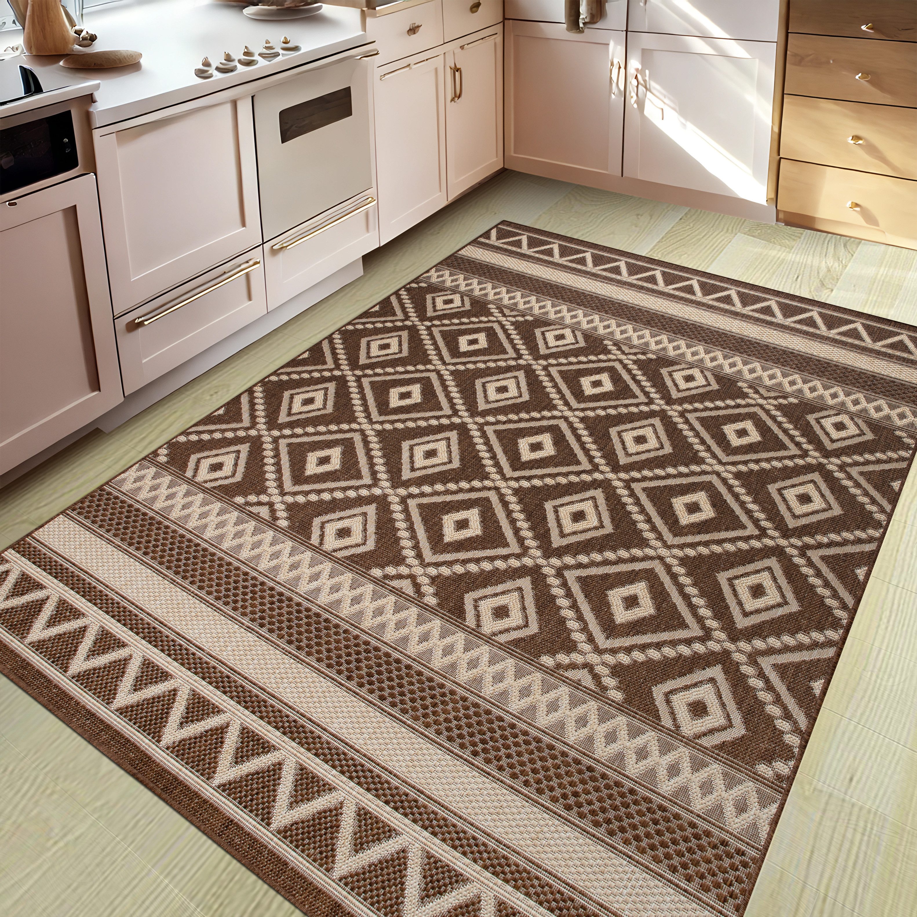 my home Vloerkleed Toronto is ook als loper verkrijgbaar Geschikt voor binnen en buiten, sisal-look, weerbestendig & uv-bestendig, boho