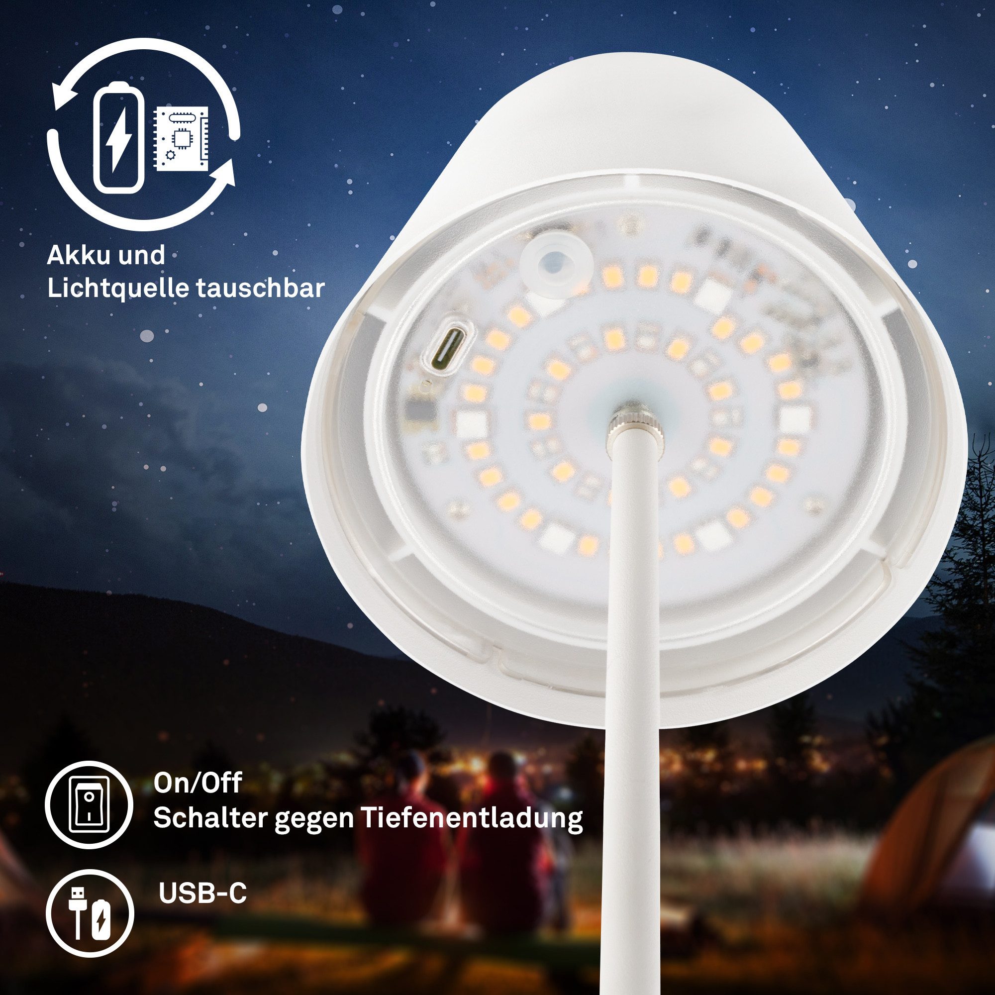 Briloner Leuchten Led-tafellamp Calida