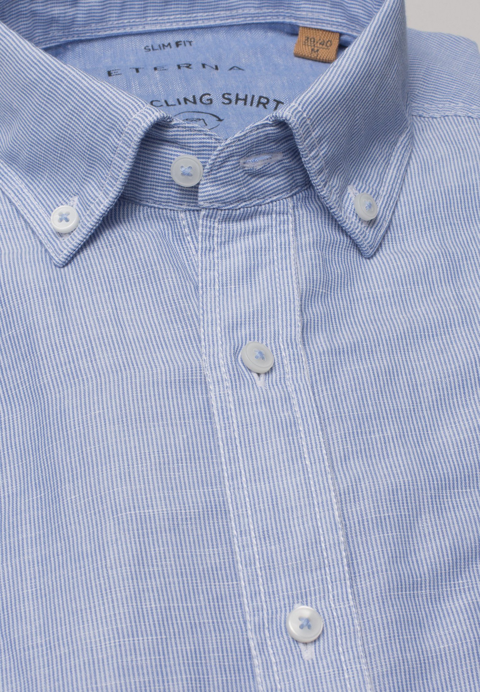 Eterna Overhemd met korte mouwen Slim fit EASY IRON (gemakkelijk te strijken)