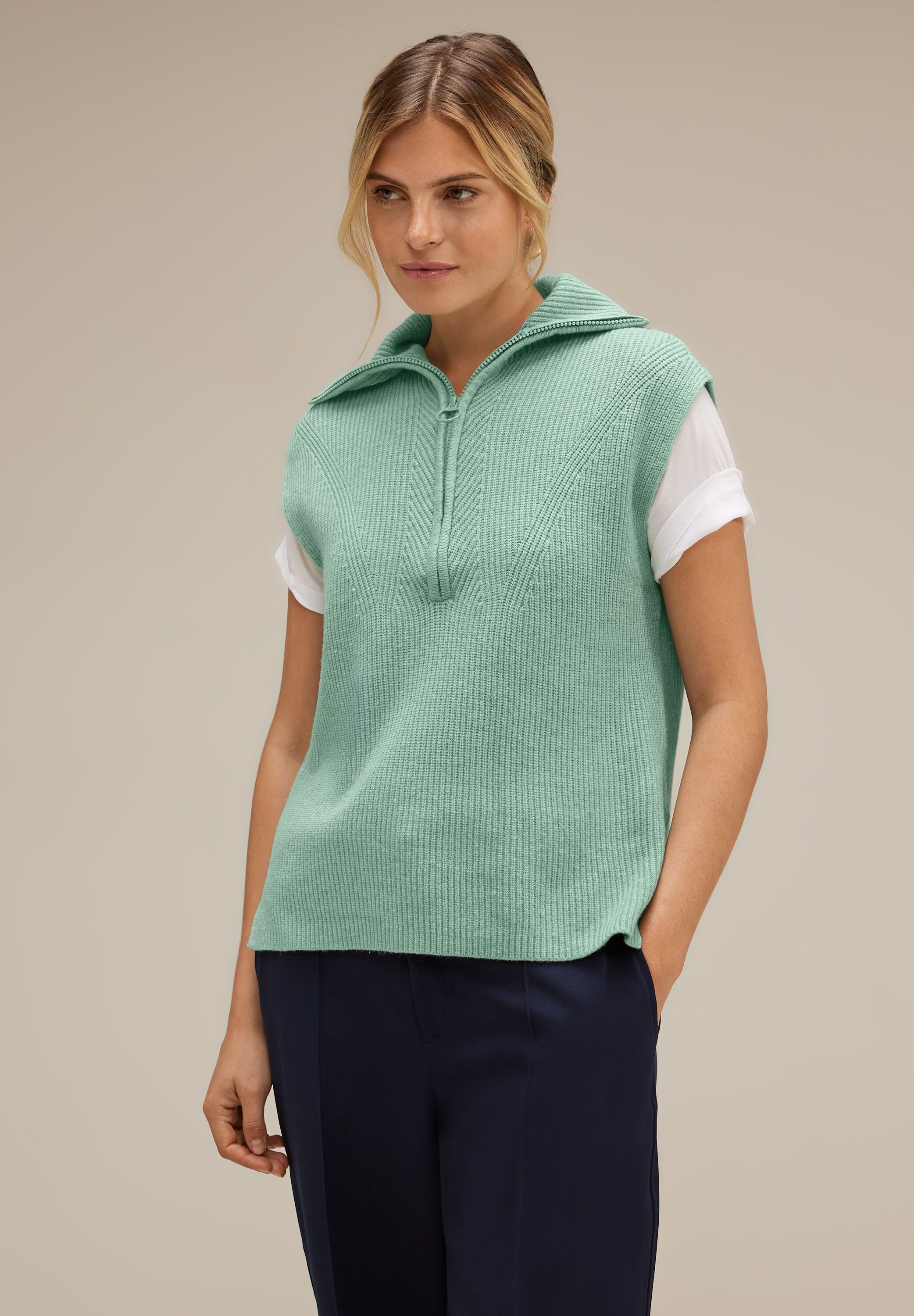 STREET ONE Slip-over Troyer pullunder met rits