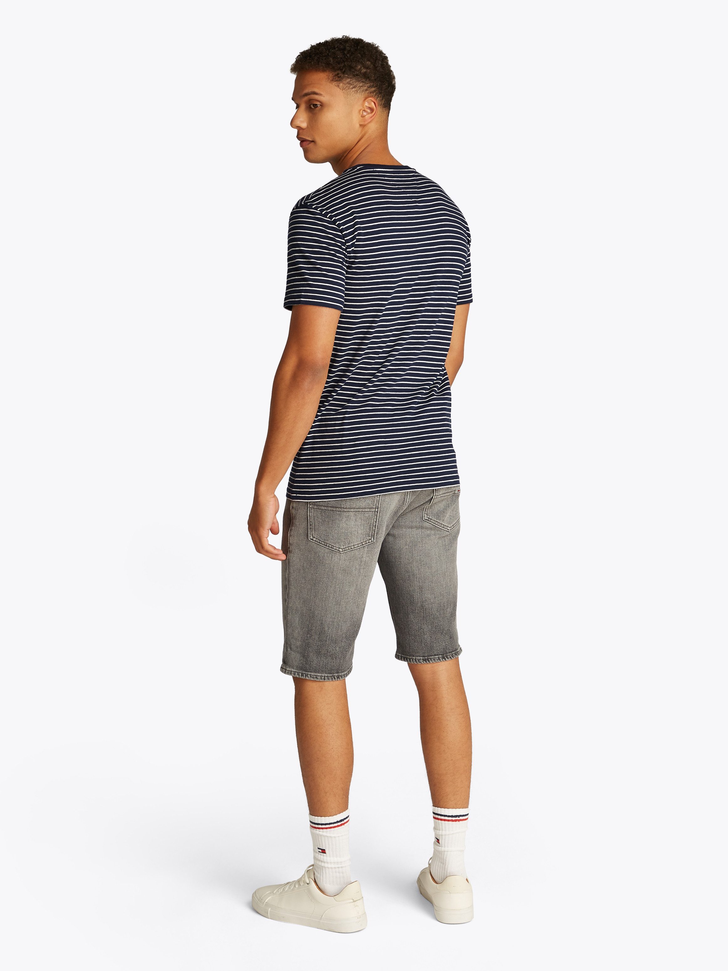 TOMMY JEANS Shirt met ronde hals TJM SLIM STRIPE TEE