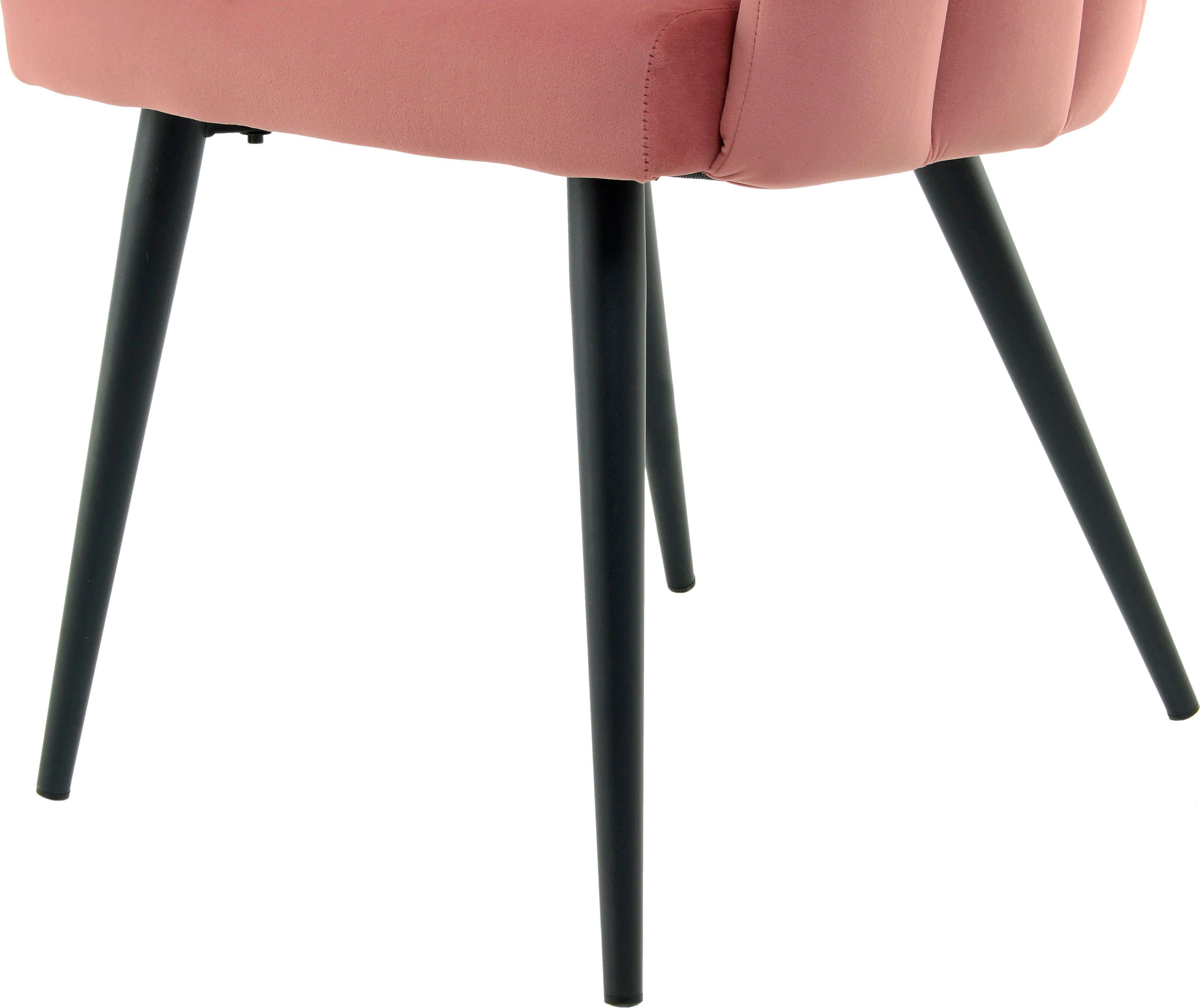 Kayoom Stoel Jeane 525, met fluweelzachte bekleding, comfortabel en gezellig fluweelzachte bekleding, modern, comfortabel en gezellig, met fluweelzachte bekleding (1 stuk)