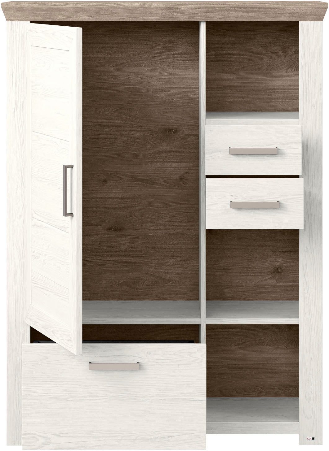 set one by Musterring Highboard York Type 25 en 26, in 3 kleurvarianten, verlichting optioneel, breedte 105 cm