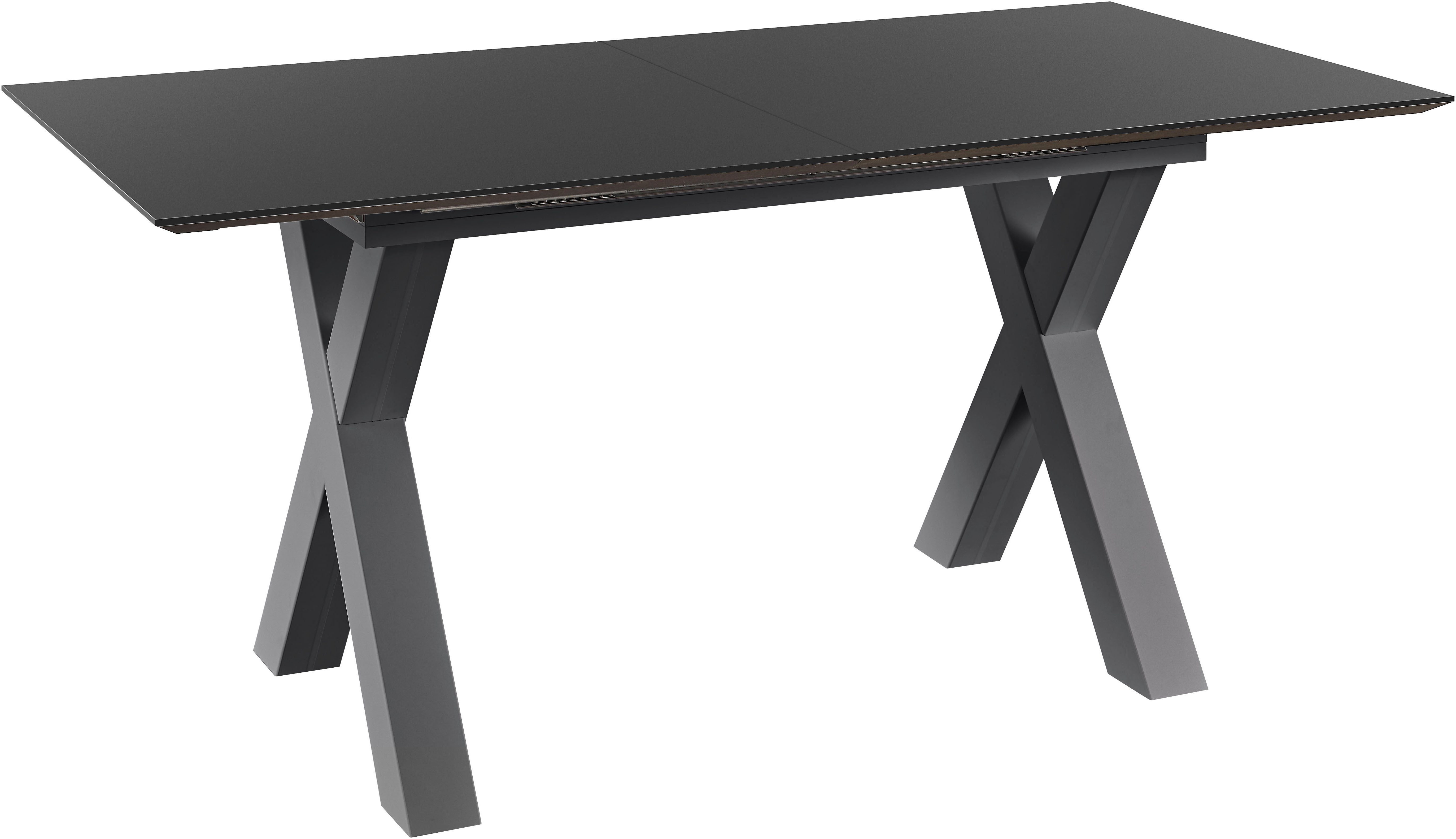 set one by Musterring Eettafel New Atlanta Rechthoekig blad met Zwitserse rand, uitschuifbaar, onderstel in X-vorm