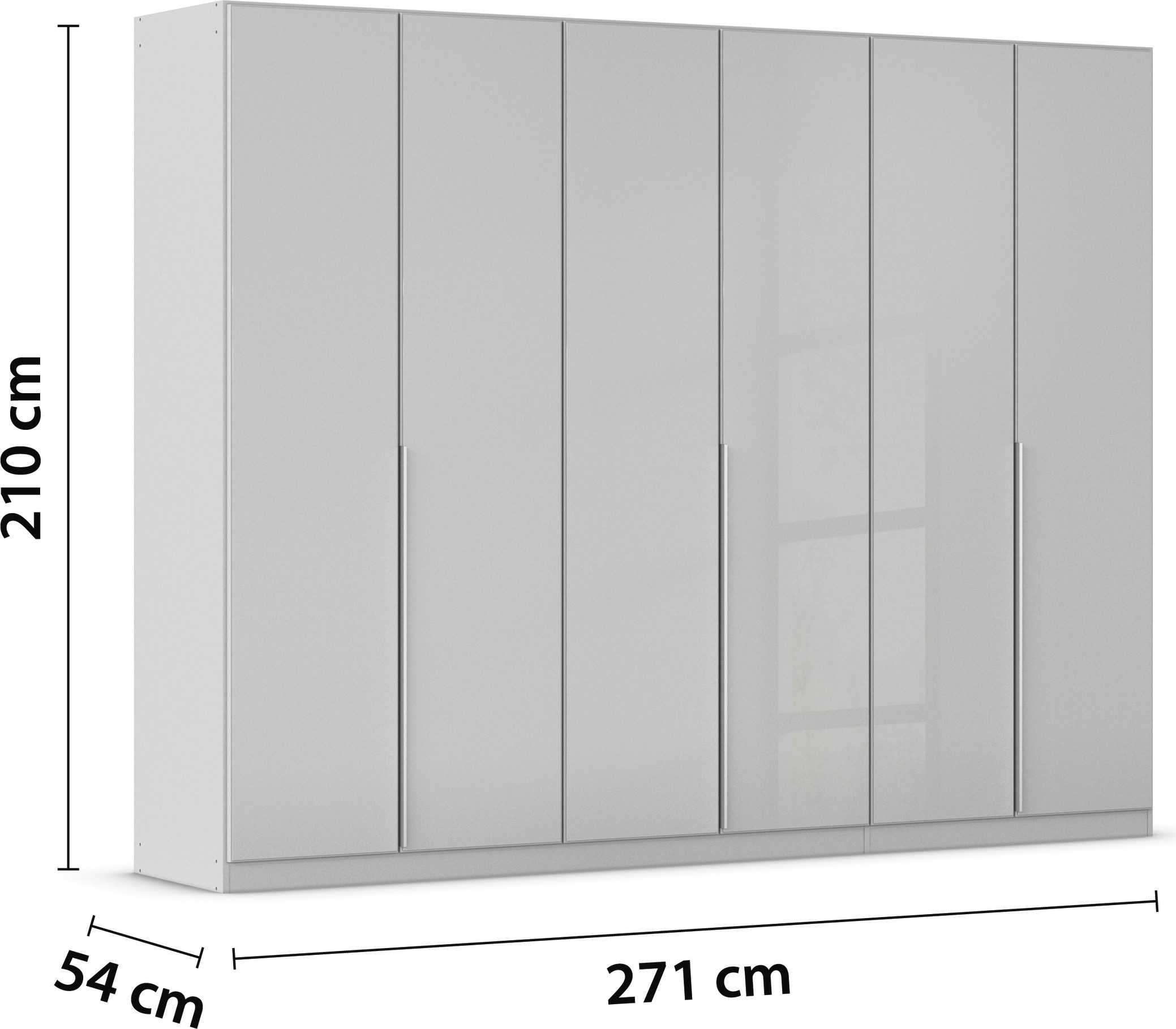 rauch Draaideurkast Kledingkasten kast garderobe AGORDO met glazen front doordachte binnenuitrusting, in 6 breedtes en 2 hoogtes made in germany