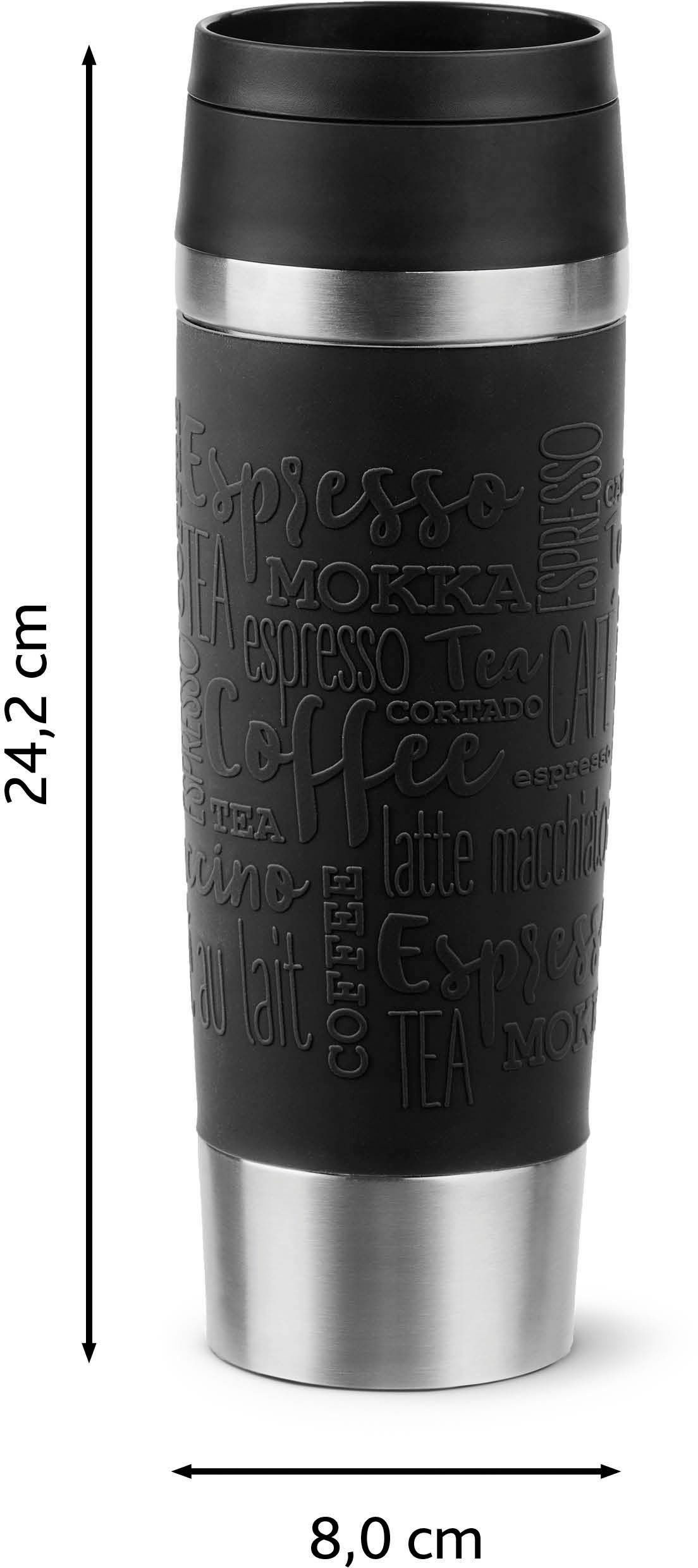 Emsa Thermosbeker Travel Mug Classic, met 360° drinkopening 4u heet, 8u koud - 360 ml / 6u heet, 12u koud - 500 ml, 100% dicht