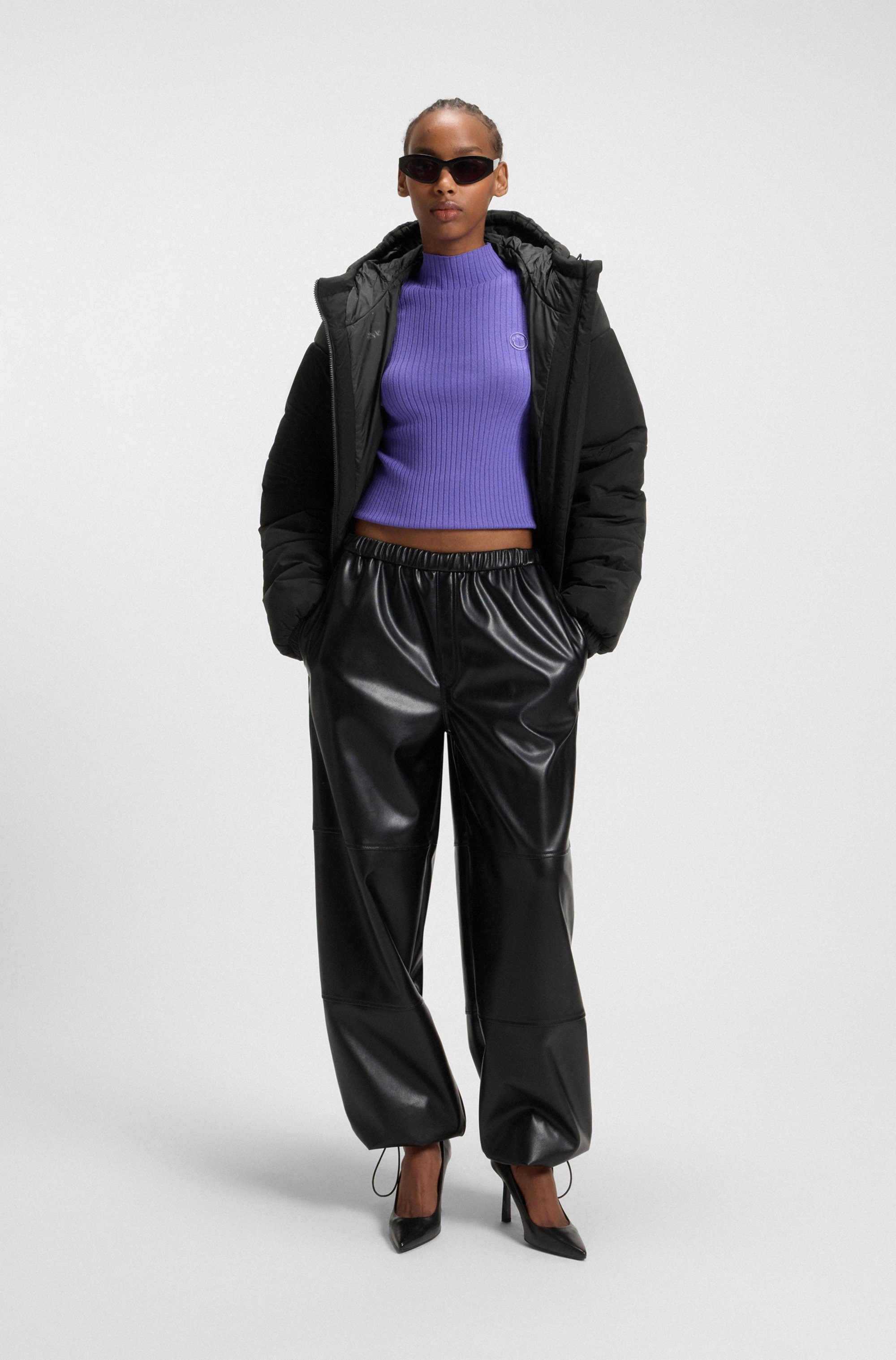HUGO Blue Gewatteerde jas Freya Relaxed Fit, met capuchon