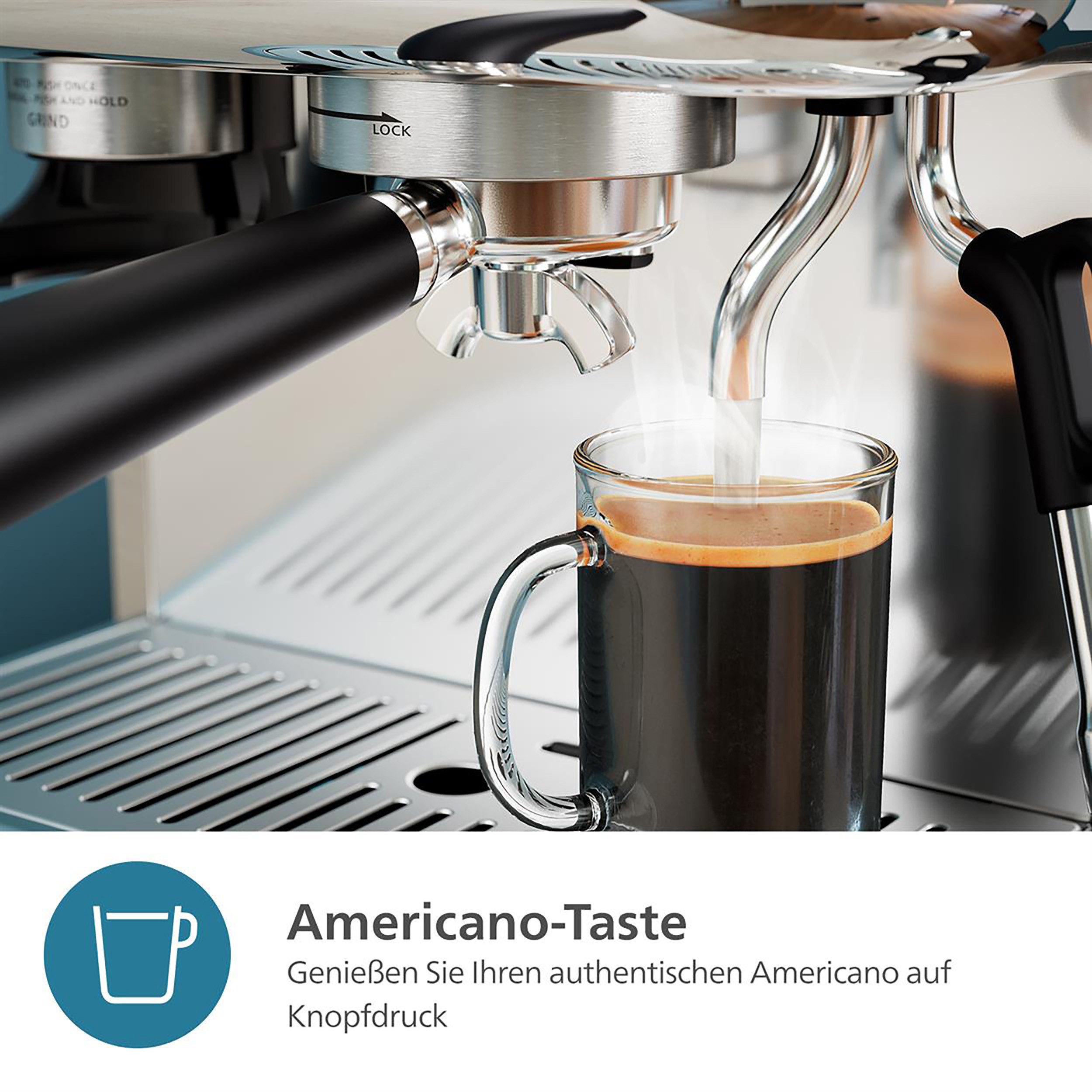 Philips Espressomachine PSA3218/01 Barista Brew, halbautomatisch, mit 250-g-Bohnenbehälter