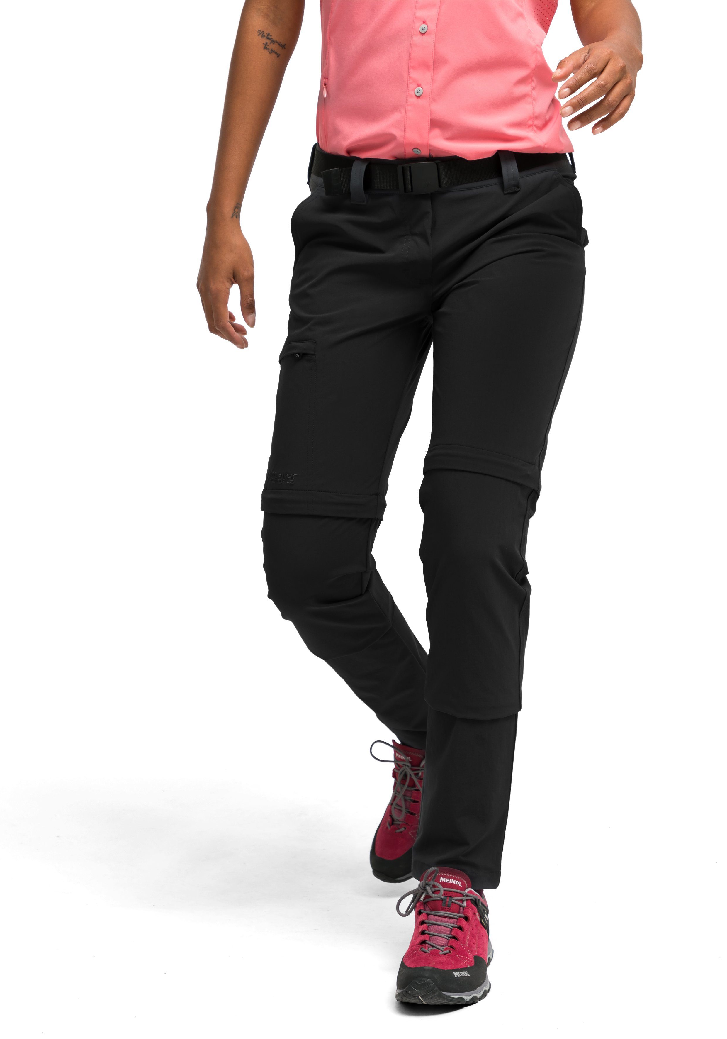 Maier Sports Functionele broek Inara slim zip Dames wandelbroek, zipp-off outdoorbroek, 4 zakken, slim fit