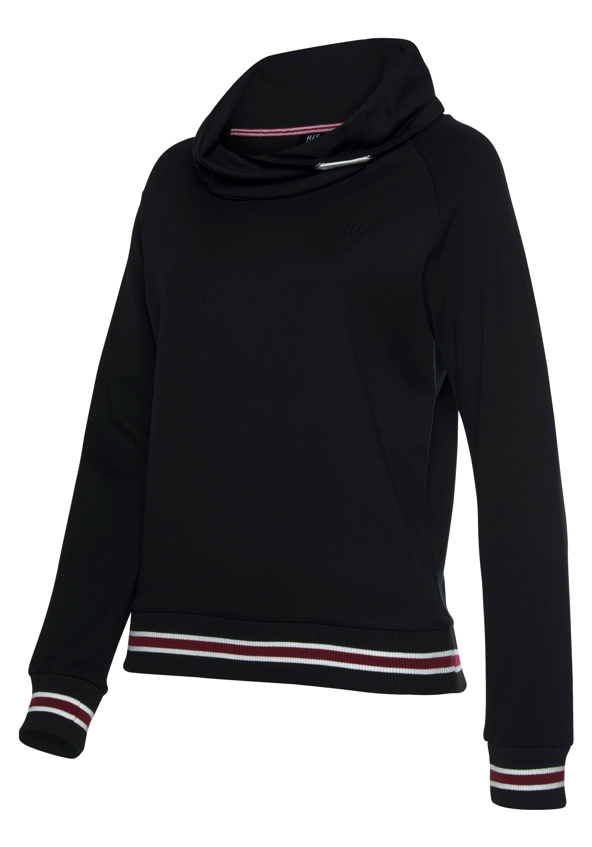 H.I.S Sweatshirt met gestreepte ribboord, loungewear, loungepak