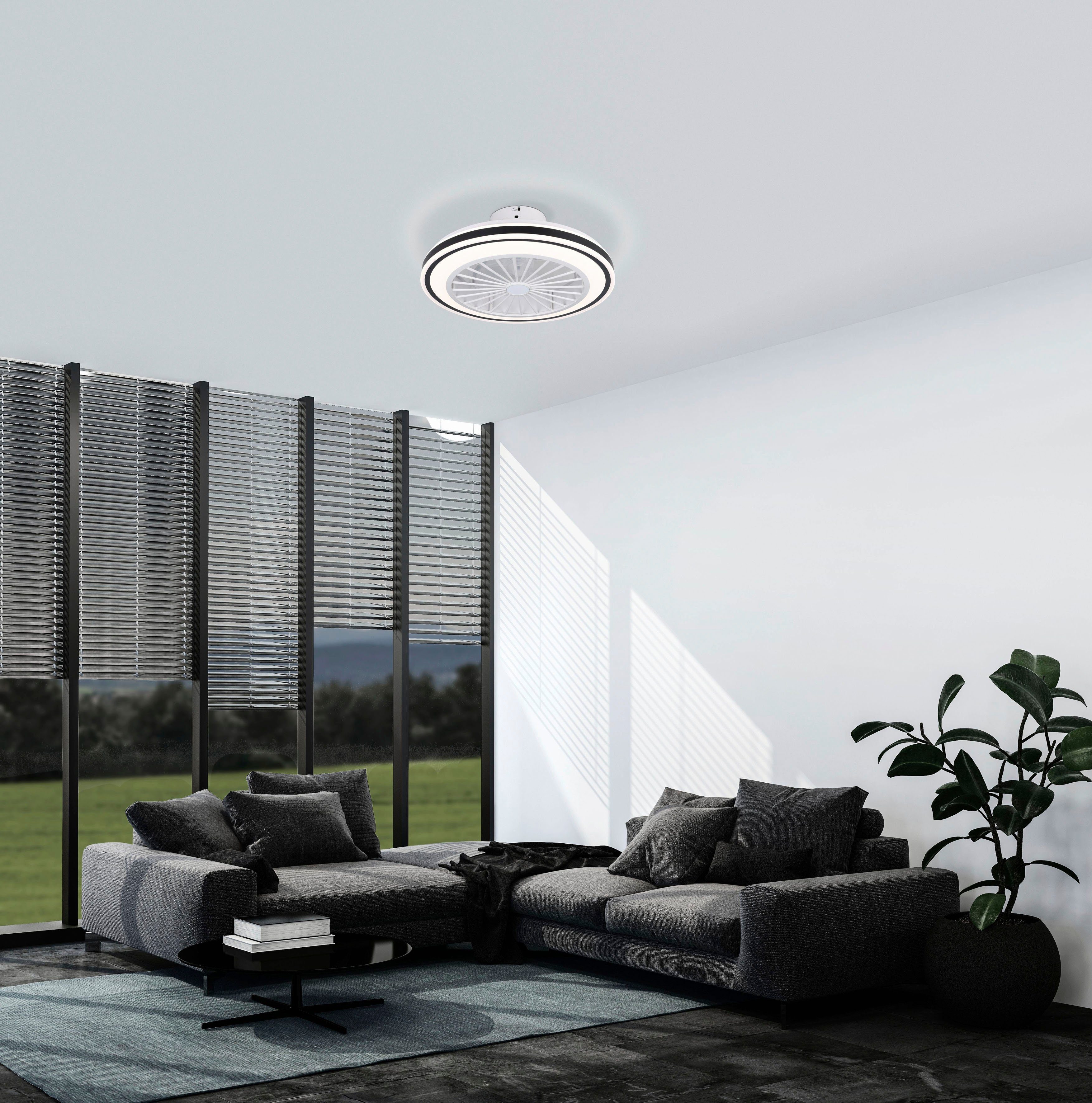 EGLO Led-plafondlamp ALMERIA plafondventilator (1 stuk)