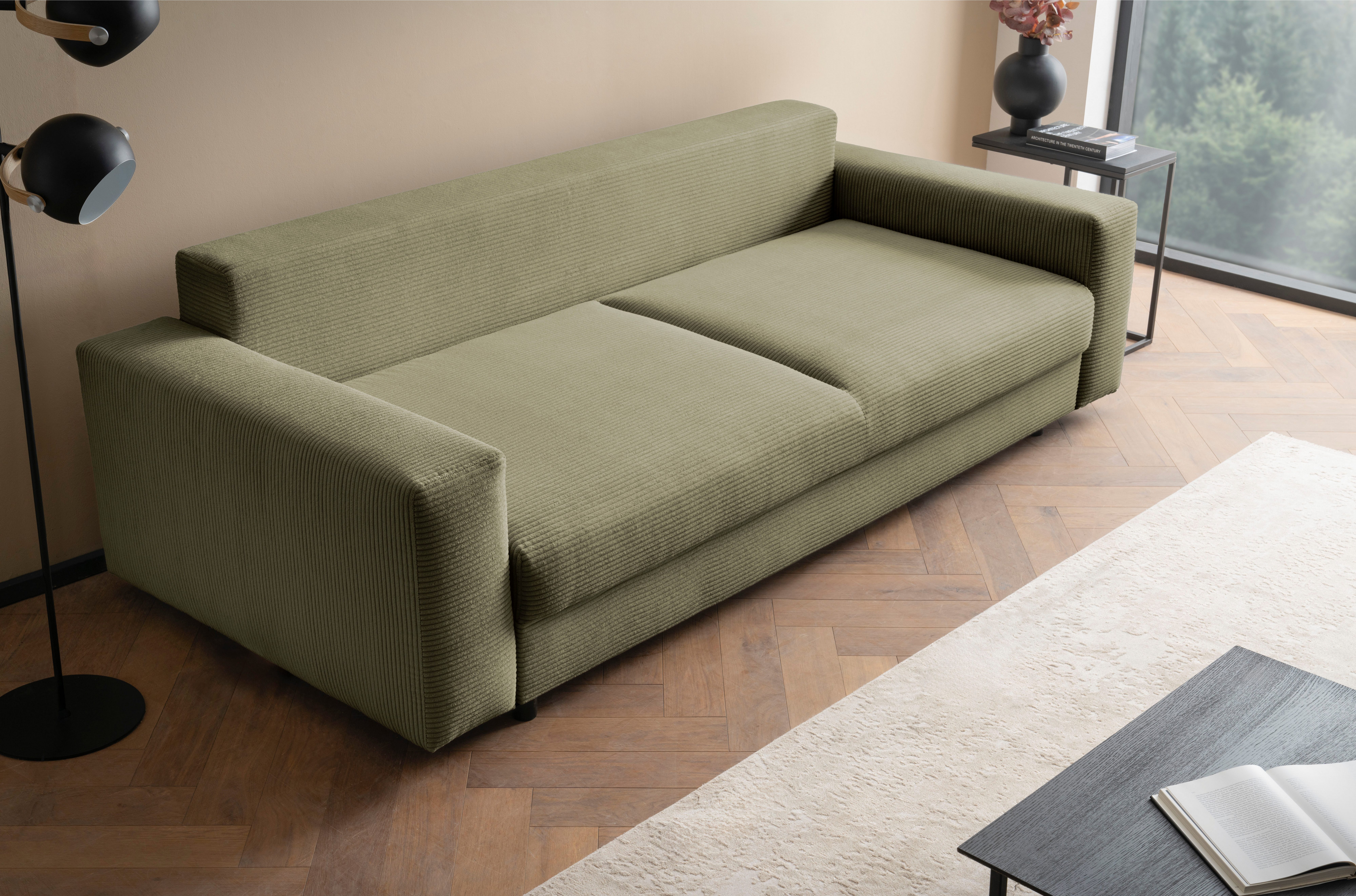 LeGer Home by Lena Gercke Slaapbank Imoga, kussen met slaapfunctie, 3-zits bank, bank met bedlade in moderne kleuren en stoffen, bedfunctie, ligoppervlak: 200x150 cm