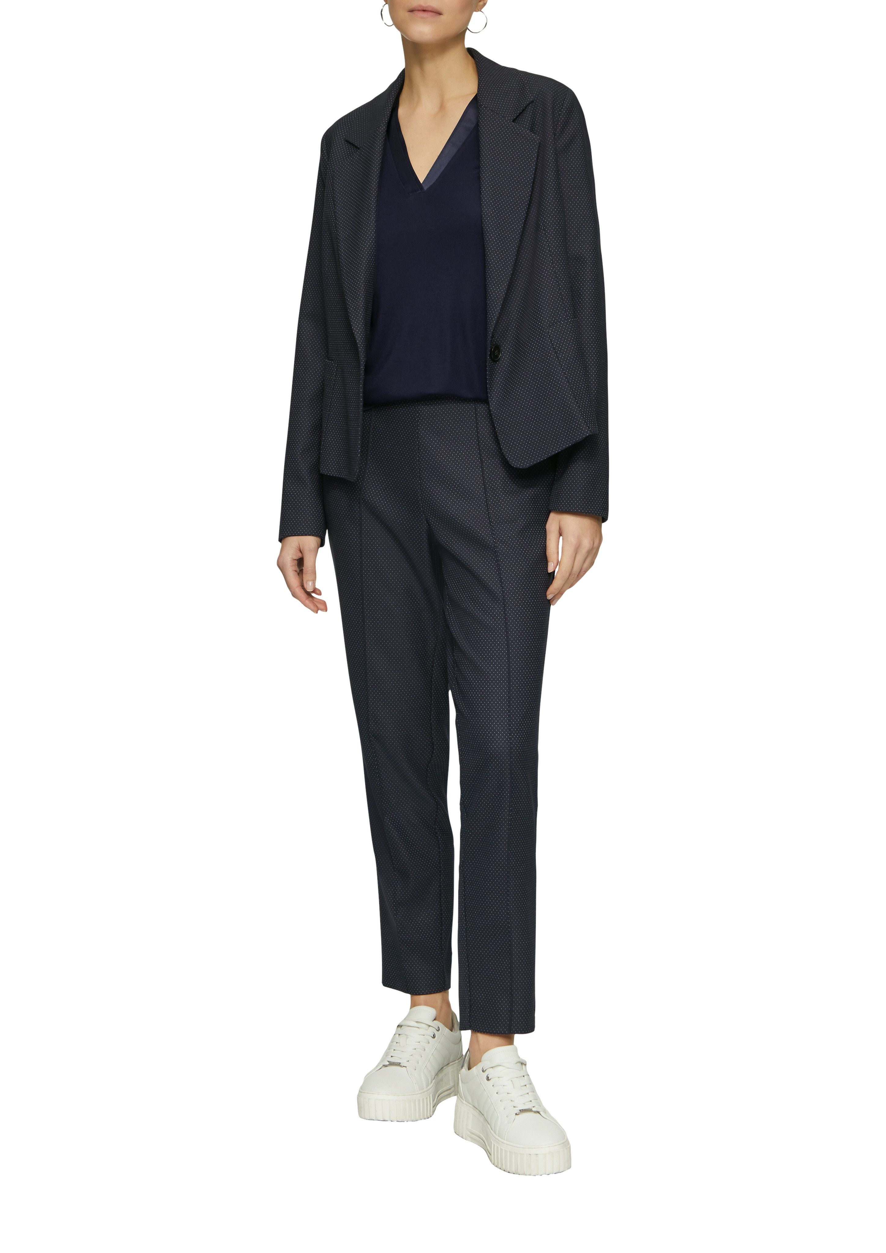 s.Oliver BLACK LABEL T-shirt met satijnen v-hals