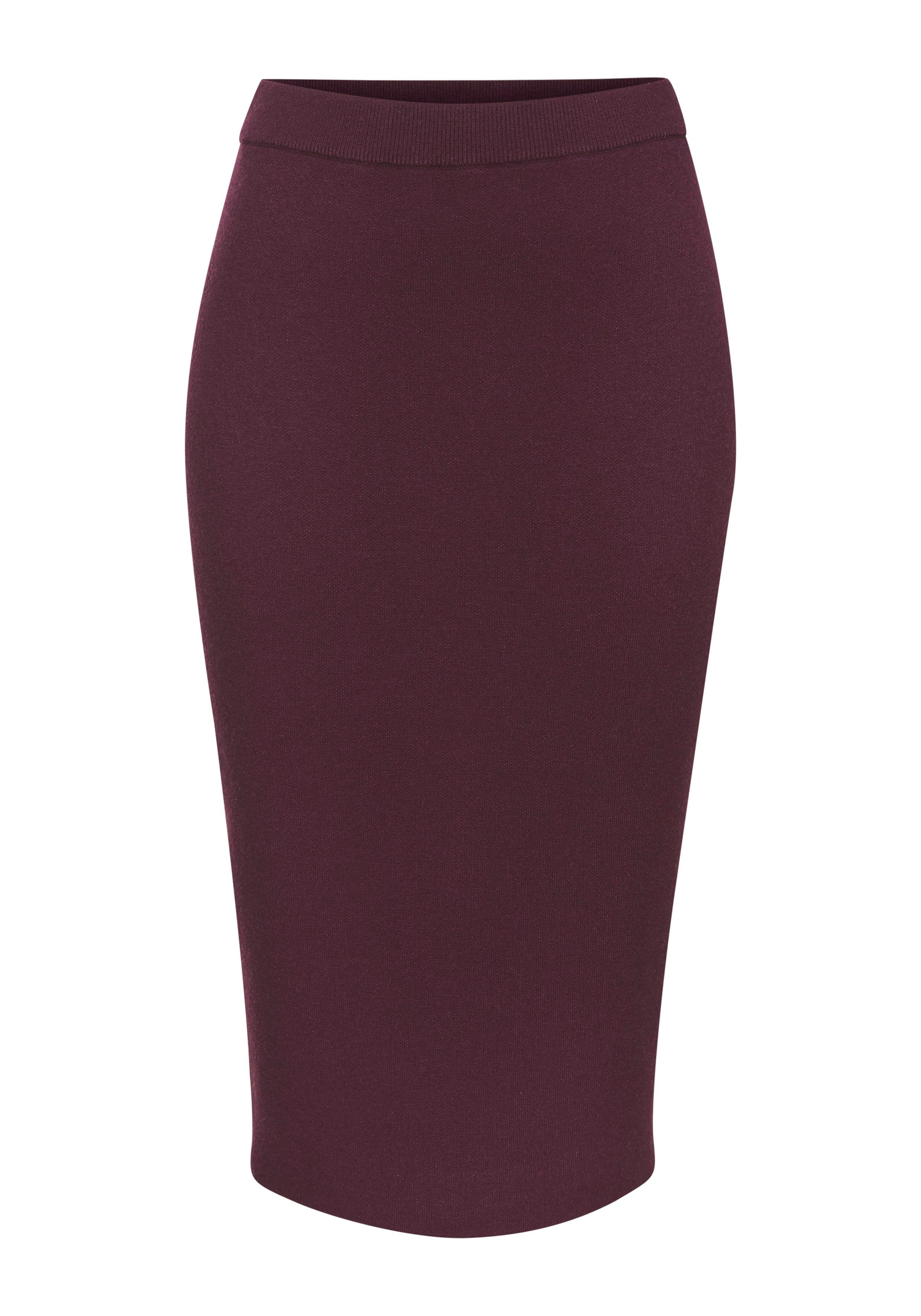 Lascana Gebreide rok elastische midirok smalle vorm