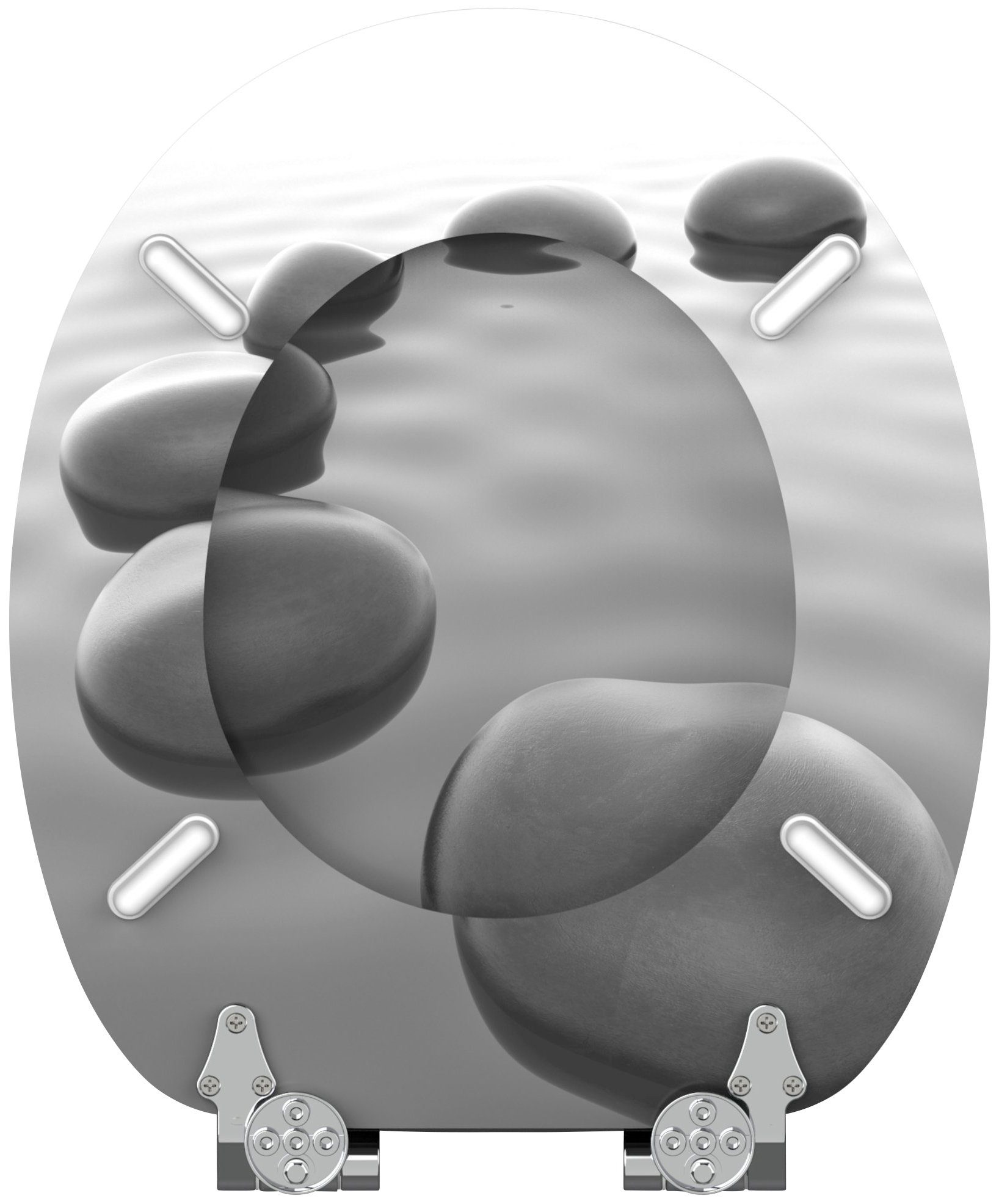 Sanilo Toiletzitting Black Stones met soft-closemechanisme
