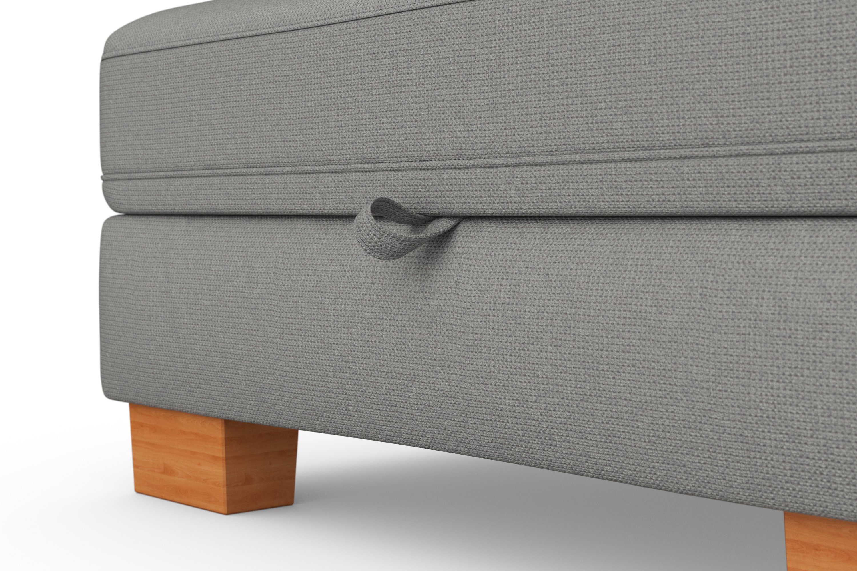 sit&more Zithoek Dundee U-vorm met binnenvering en massief houten poten, naar keuze met verstelbare hoofdsteun