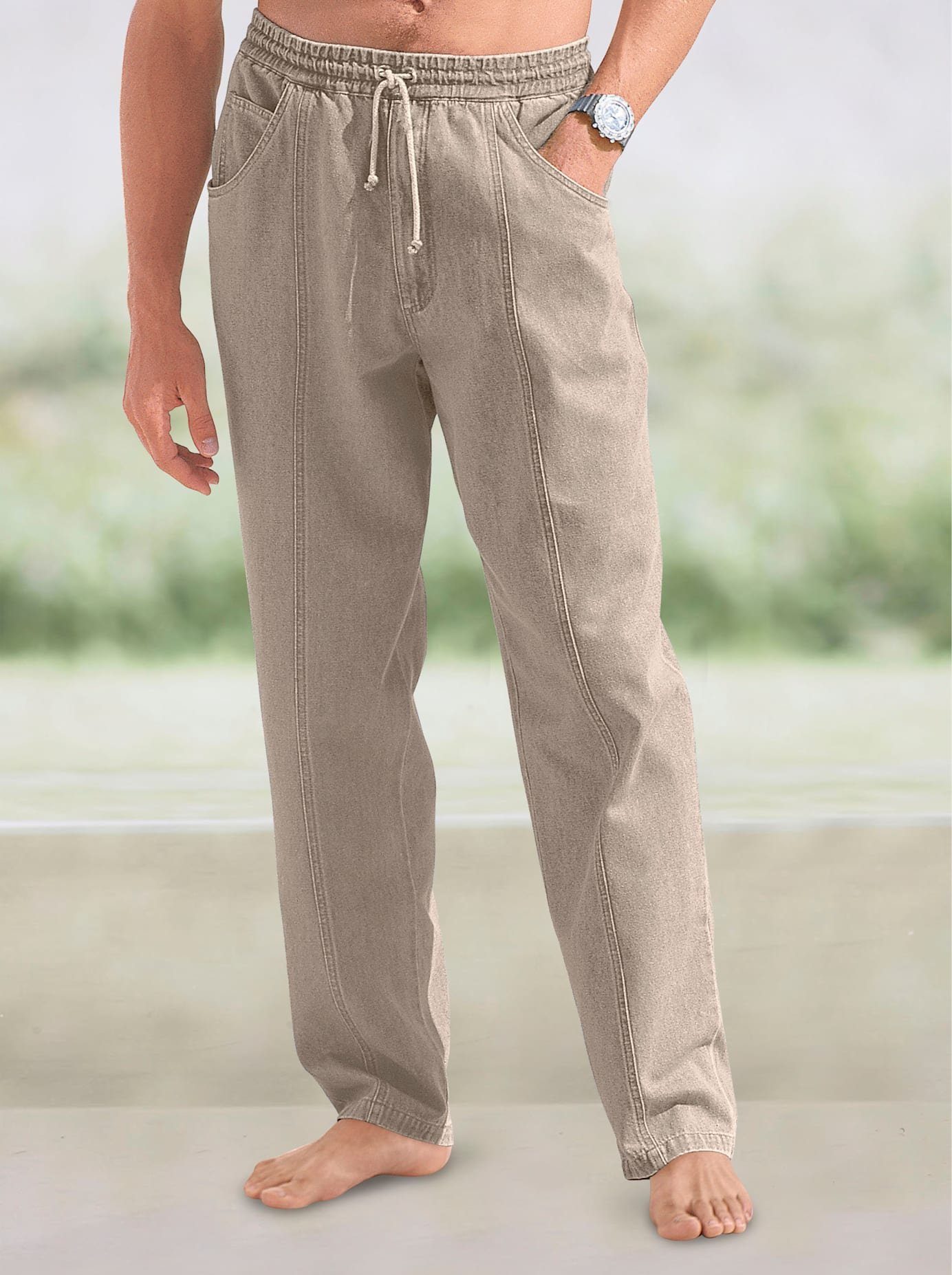 Classic Comfortbroek heren loungebroeken maat 28 bruin