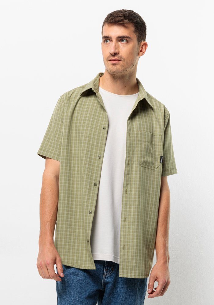 Jack Wolfskin EL Dorado Shirt Men Wandeloverhemd met korte mouwen Heren 3XL bruin bay leaf check