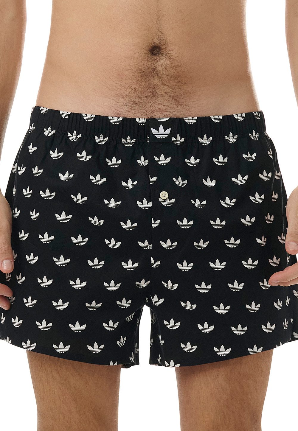 adidas Originals Boxershort Comfort Cotton Woven Katoen, wijd, elastiek, all-over print, zacht, ademend (Set van 2)