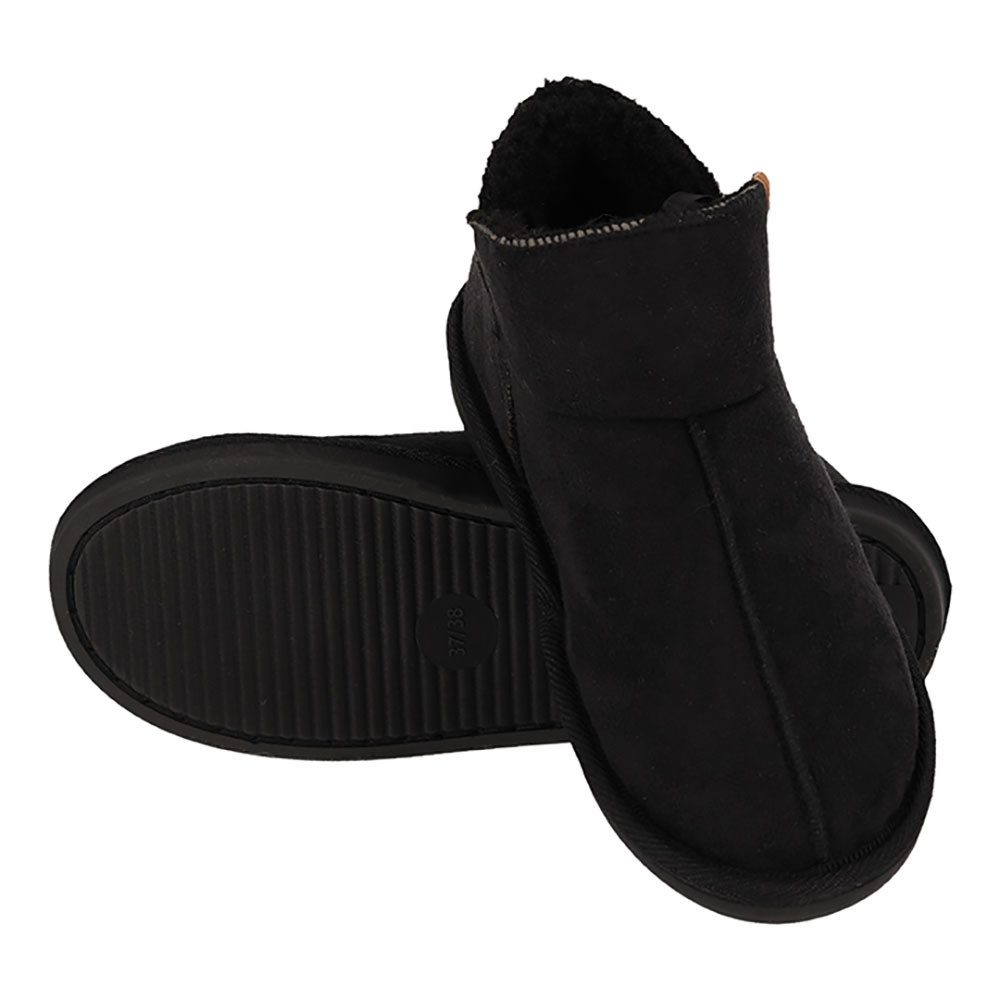 Apollo Pantoffels LADIES HOME BOOTS SUEDE met logo-embossing en knusse, warme binnenvoering