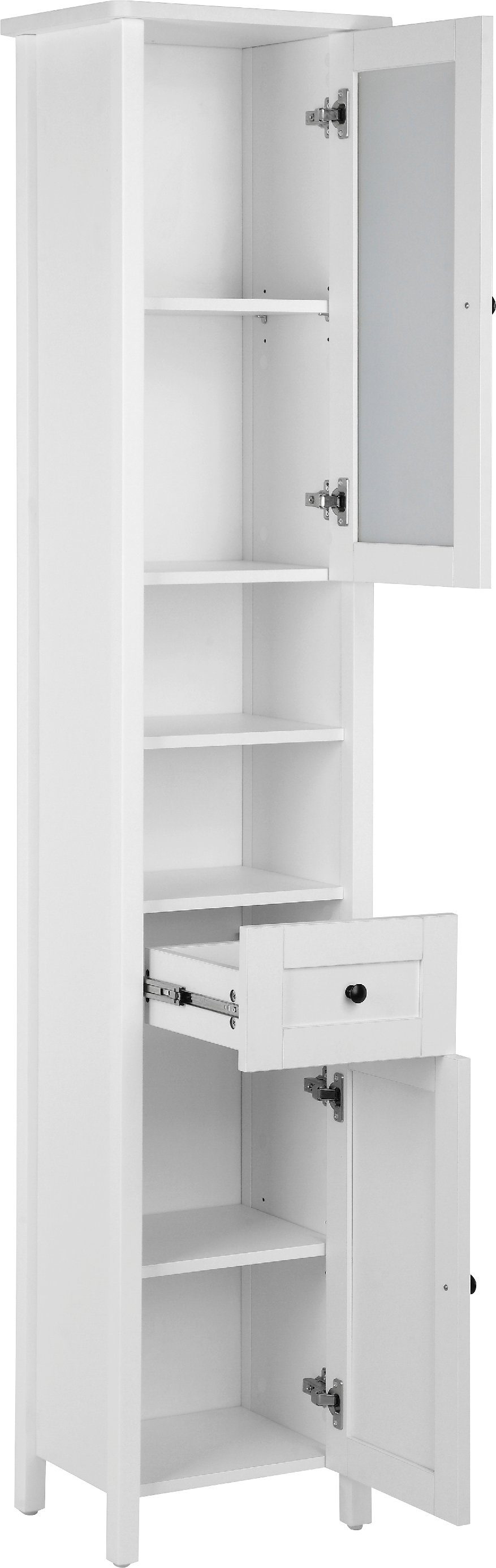 welltime Hoge kast Aalborg Kast badkamerkast Badkamermeubel in landelijke stijl, breedte 40 cm