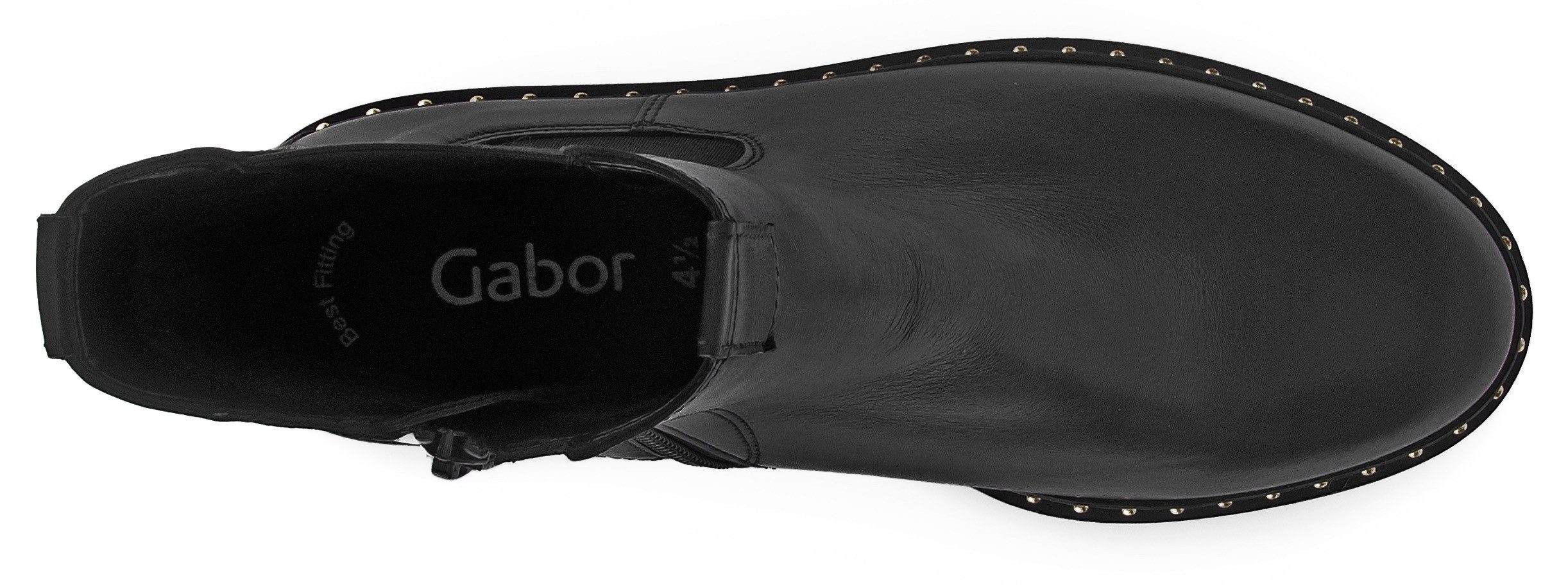 Gabor Chelsea-boots blokhak enkellaars laarzen rits en stretch-inzet