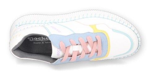 Dockers by Gerli Plateausneakers in coole kleurmix, vrijetijdsschoen, lage schoen, veterschoen