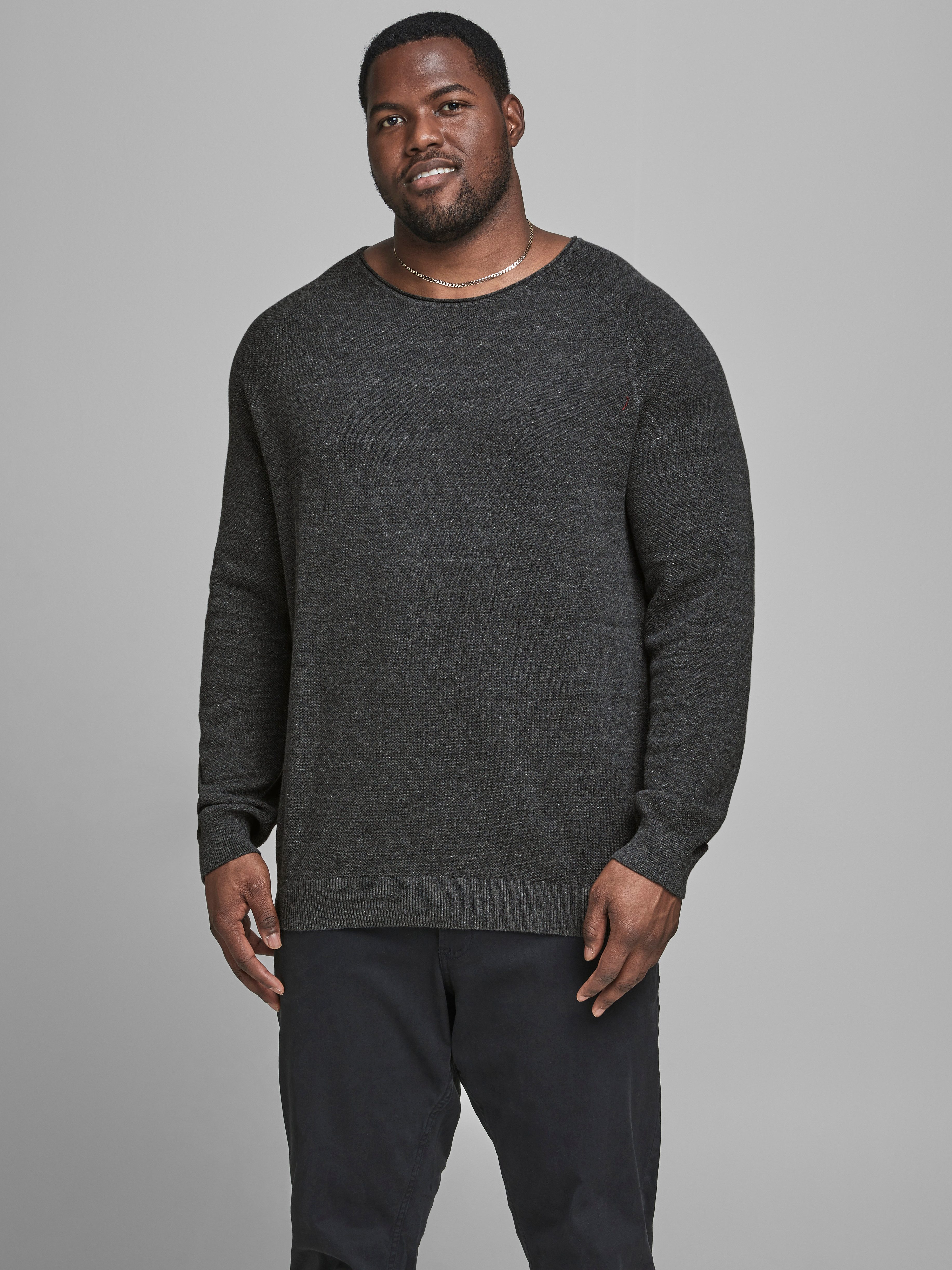 Jack & Jones PlusSize Trui met ronde hals JJEHILL KNIT CREW NECK NOOS PLS