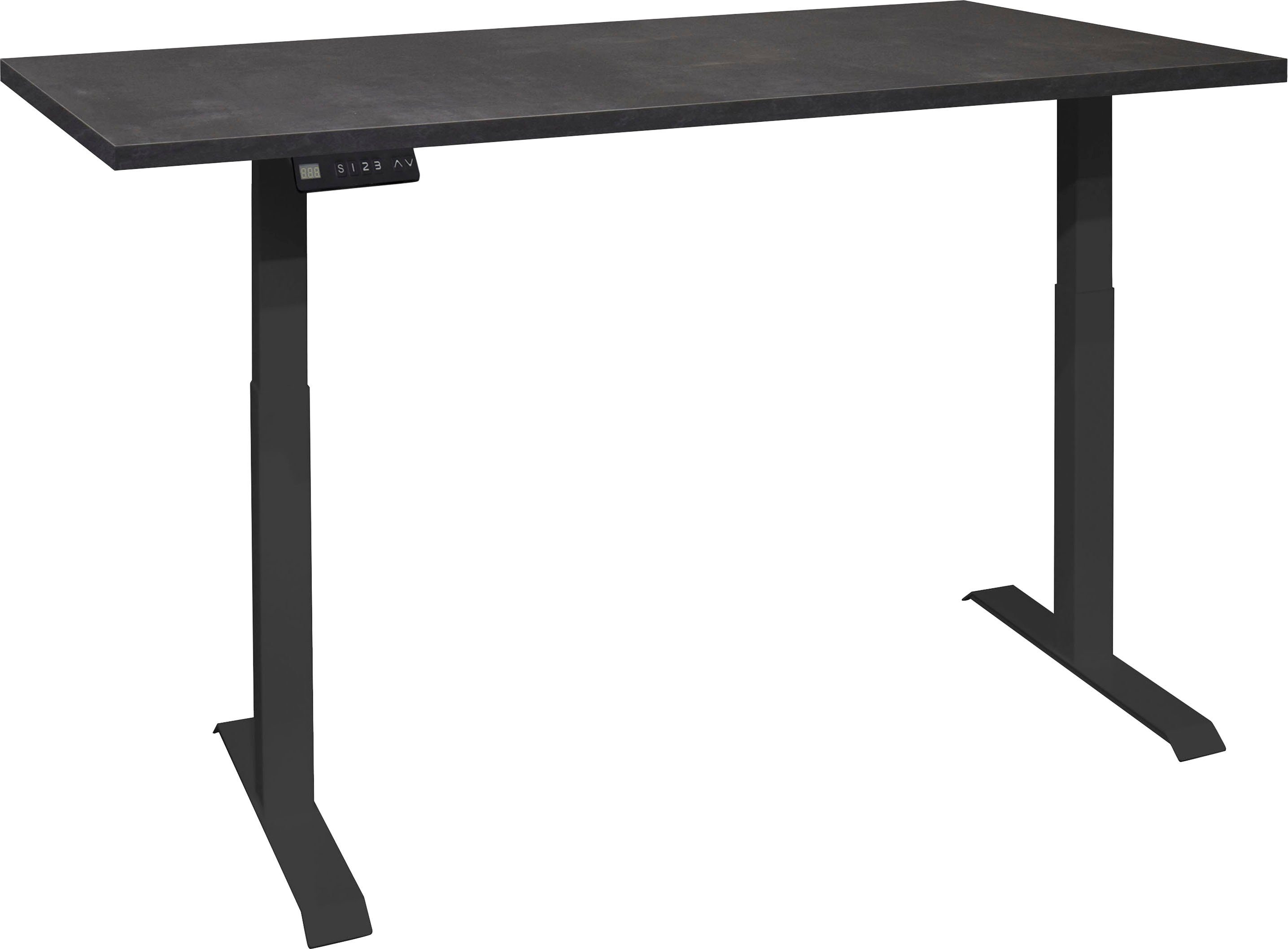 Mäusbacher Bureau Big System Office Breedte 180 cm, elektrisch in hoogte verstelbaar bureaus beige
