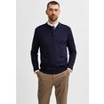 selected homme trui met polokraag berg knit polo neck blauw