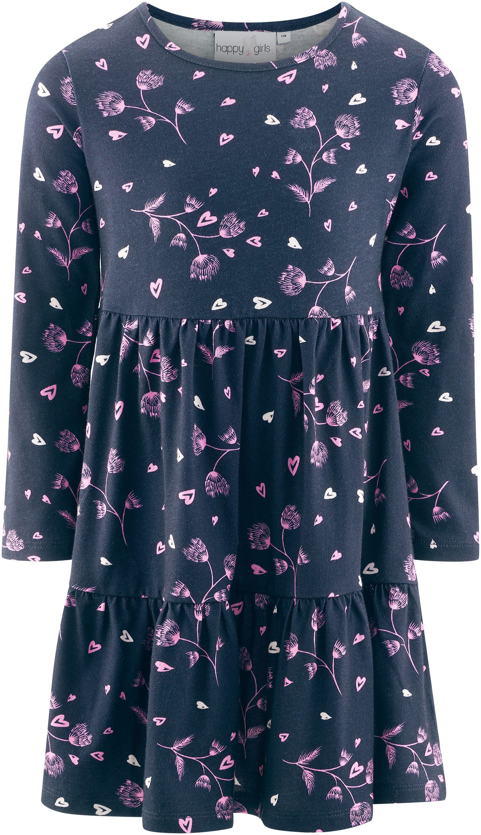 happy girls Mini-jurk meisjes zomerjurken maat 110 blauw