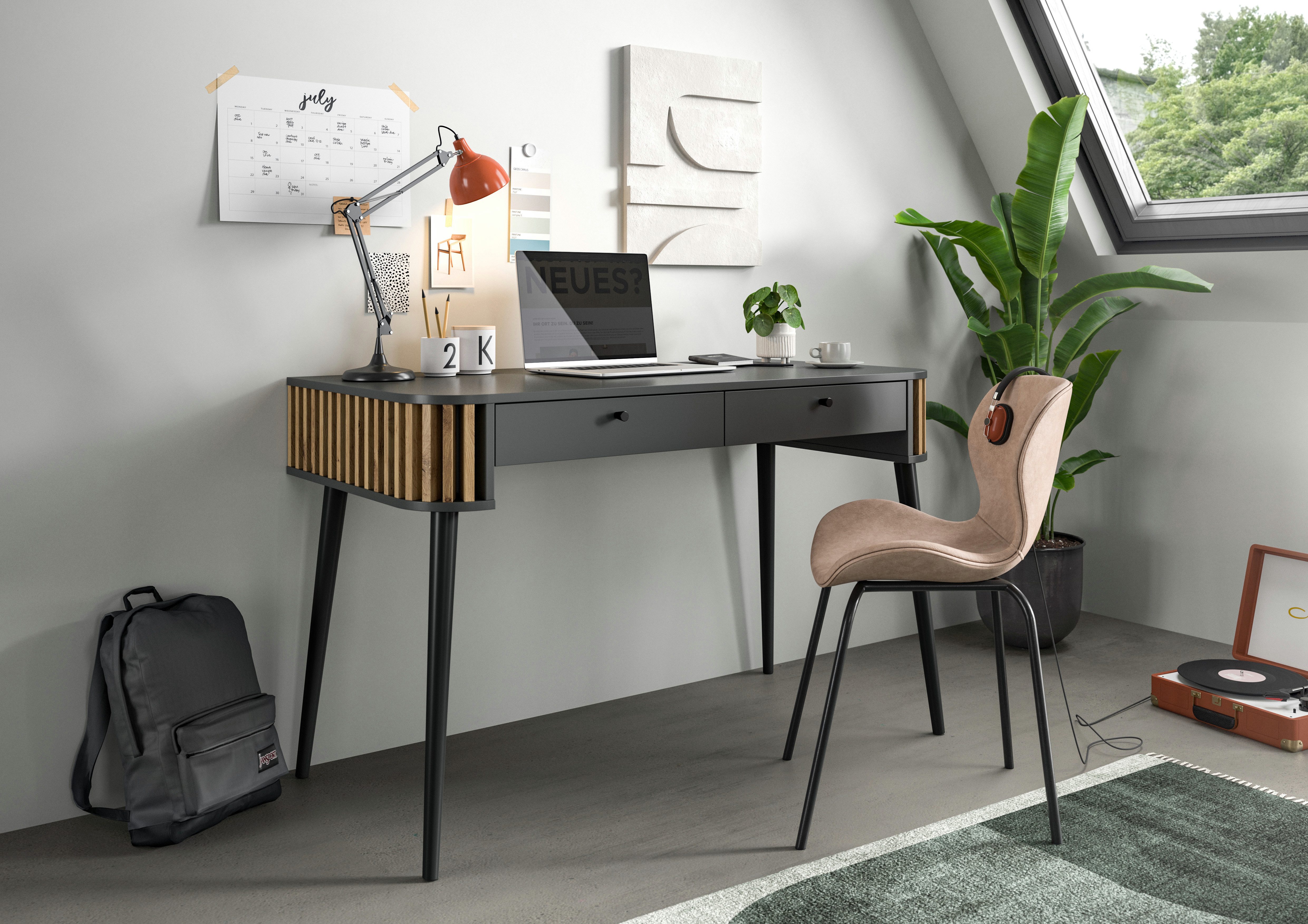 INOSIGN Bureau Stavanger, Breedte 120 cm, in grijs nabootsing en grijs nabootsing bureaus grijs