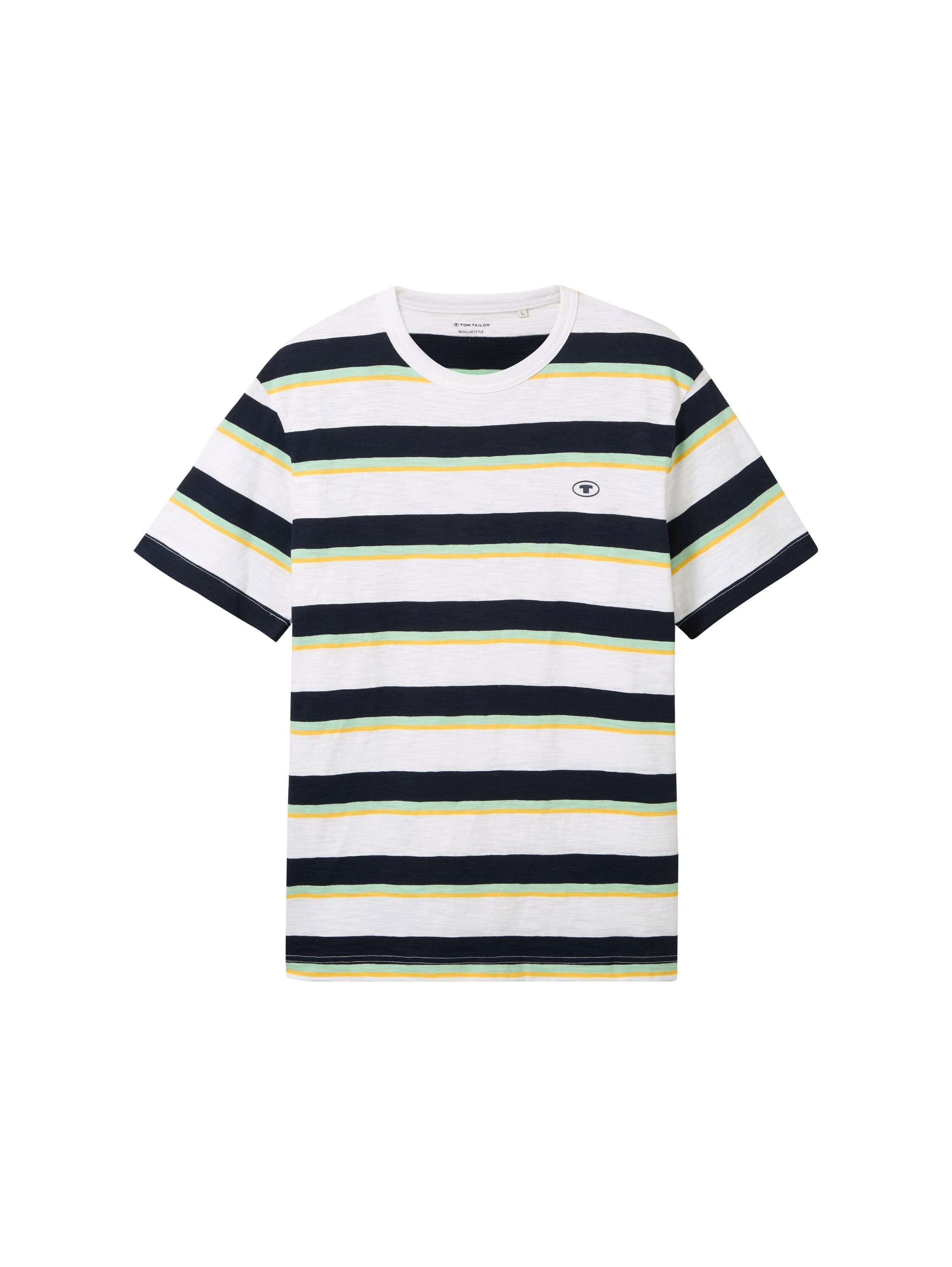 Tom Tailor Shirt met ronde hals met gestreept patroon