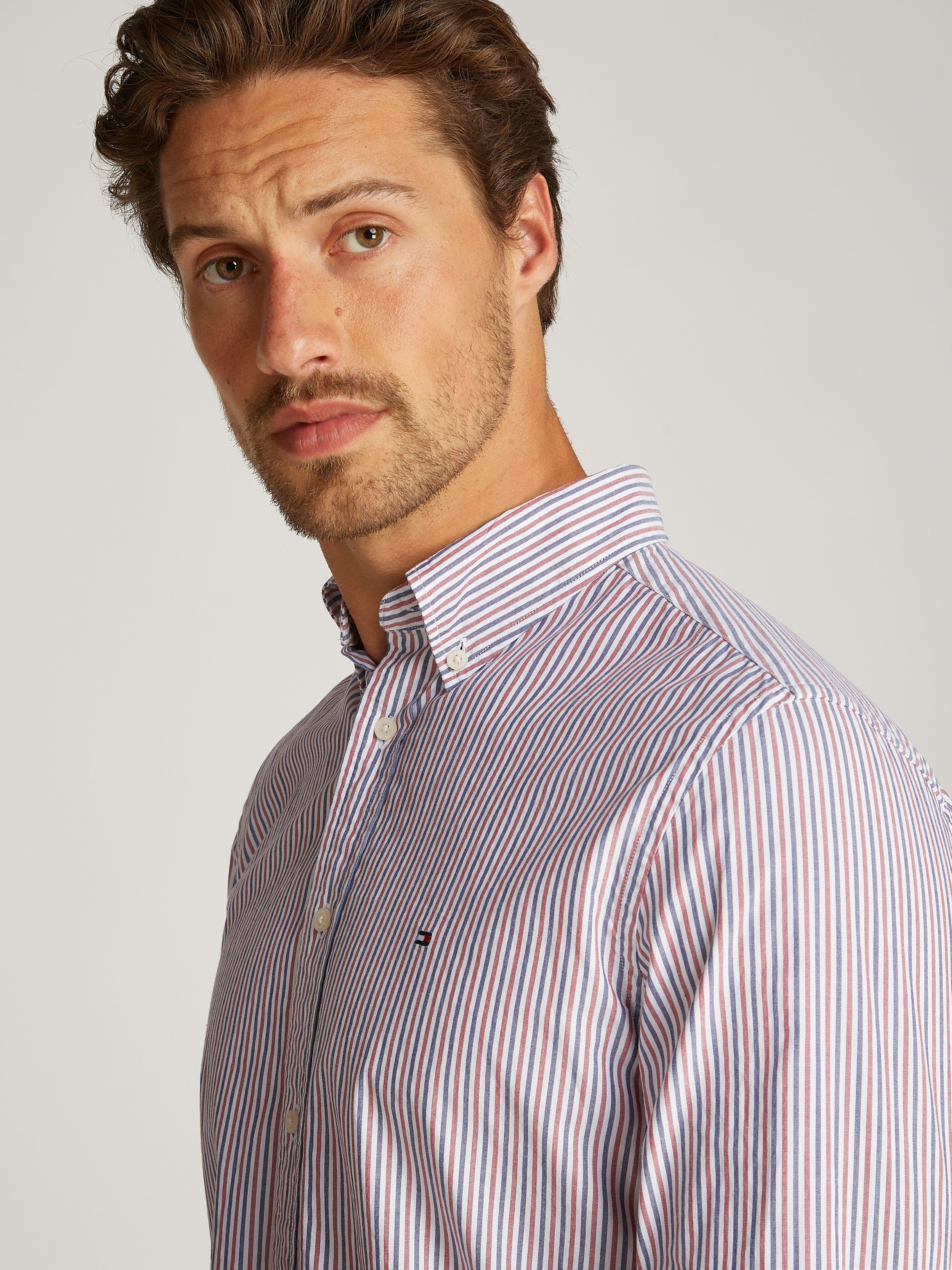 Tommy Hilfiger Overhemd met lange mouwen FLEX POPLIN CLASSIC STP RF SHIRT