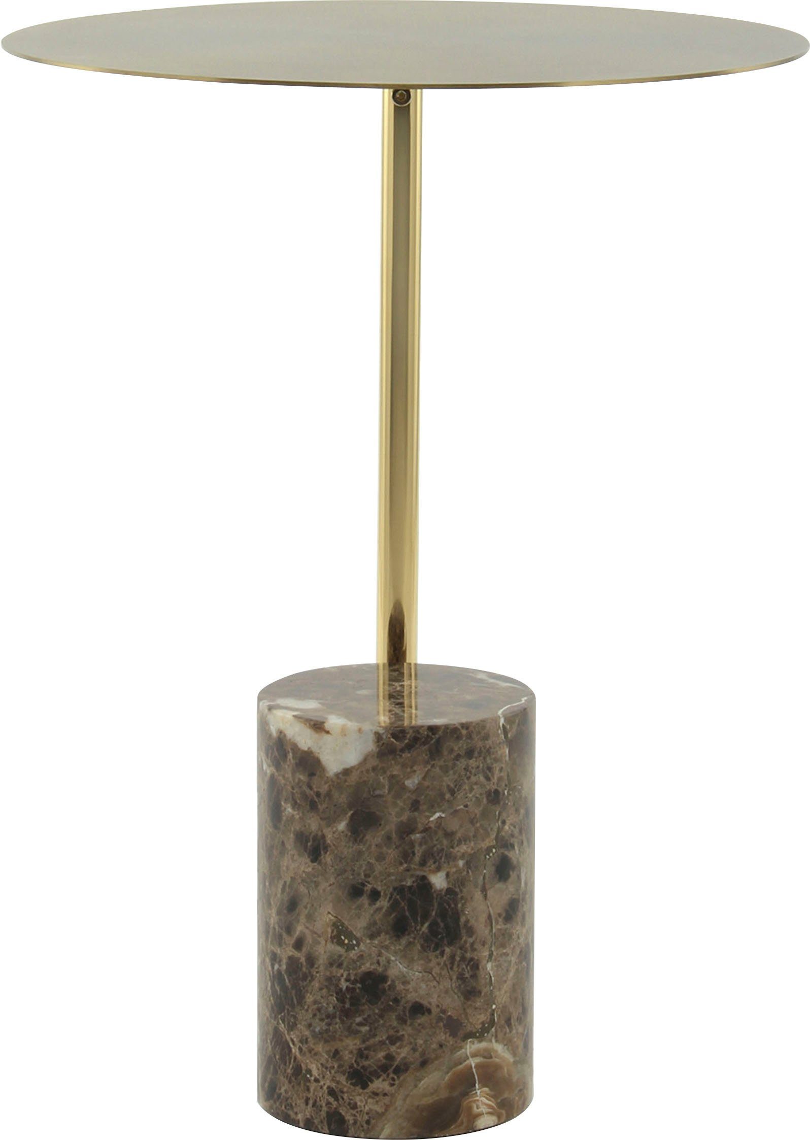 Kayoom Bijzettafel Rocio, opvallend design, stabiele marmeren sokkel opvallend frame, stabiele marmeren voet, gemarmerde glazen plaat (1 stuk)