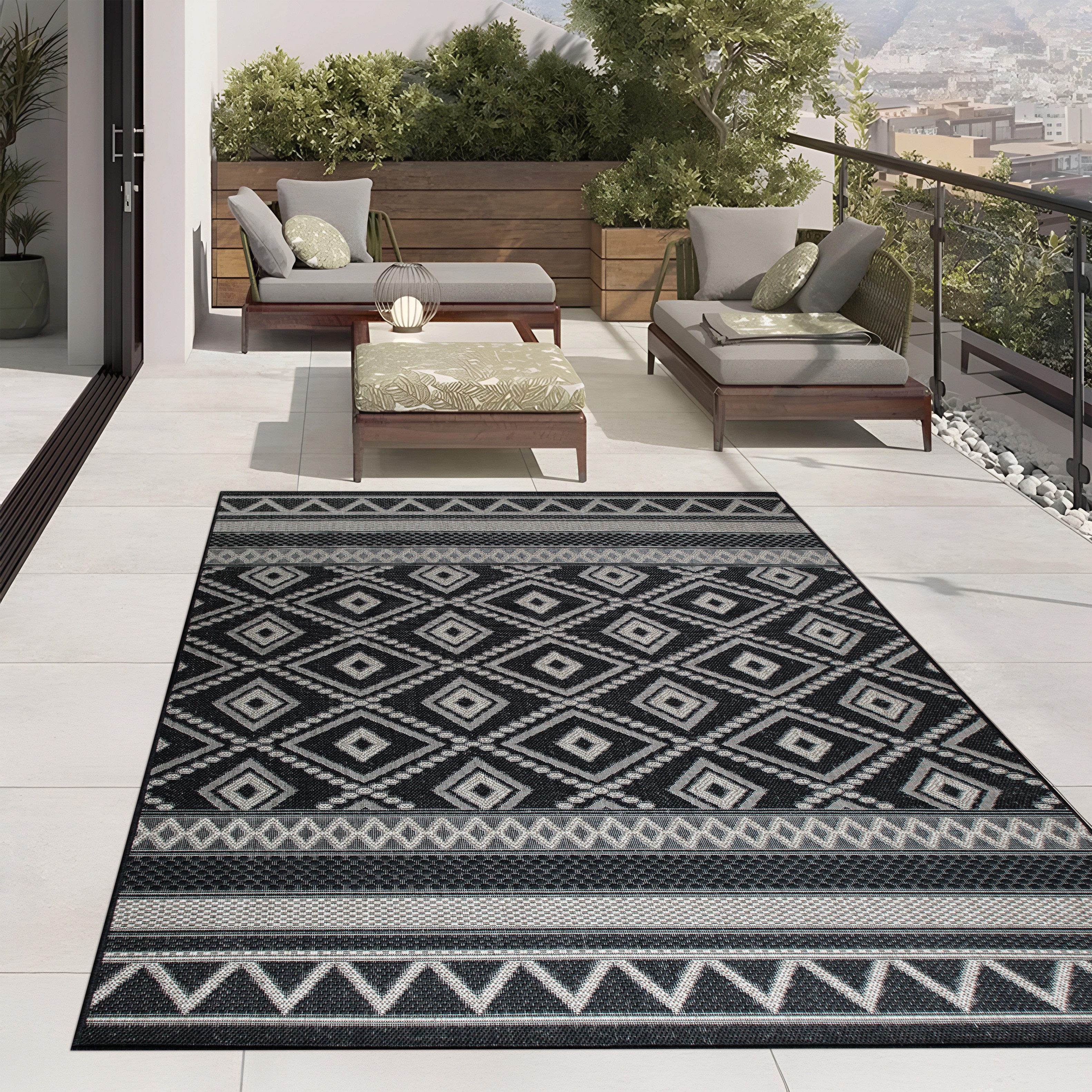 my home Vloerkleed Toronto is ook als loper verkrijgbaar Geschikt voor binnen en buiten, sisal-look, weerbestendig & uv-bestendig, boho