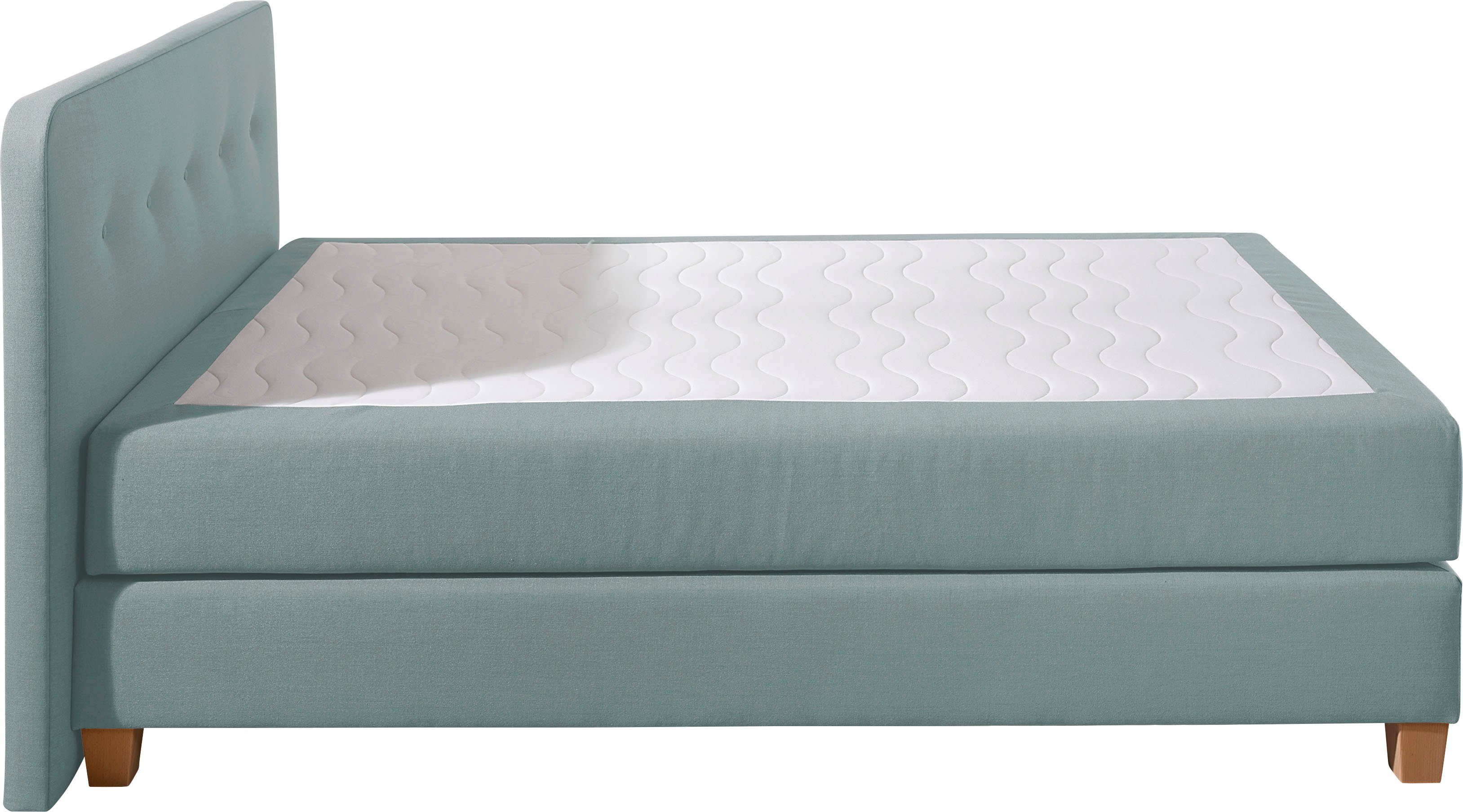 Home affaire Boxspring Fargo inclusief topper, in 3 soorten matrassen, in fluweel of structuurstof