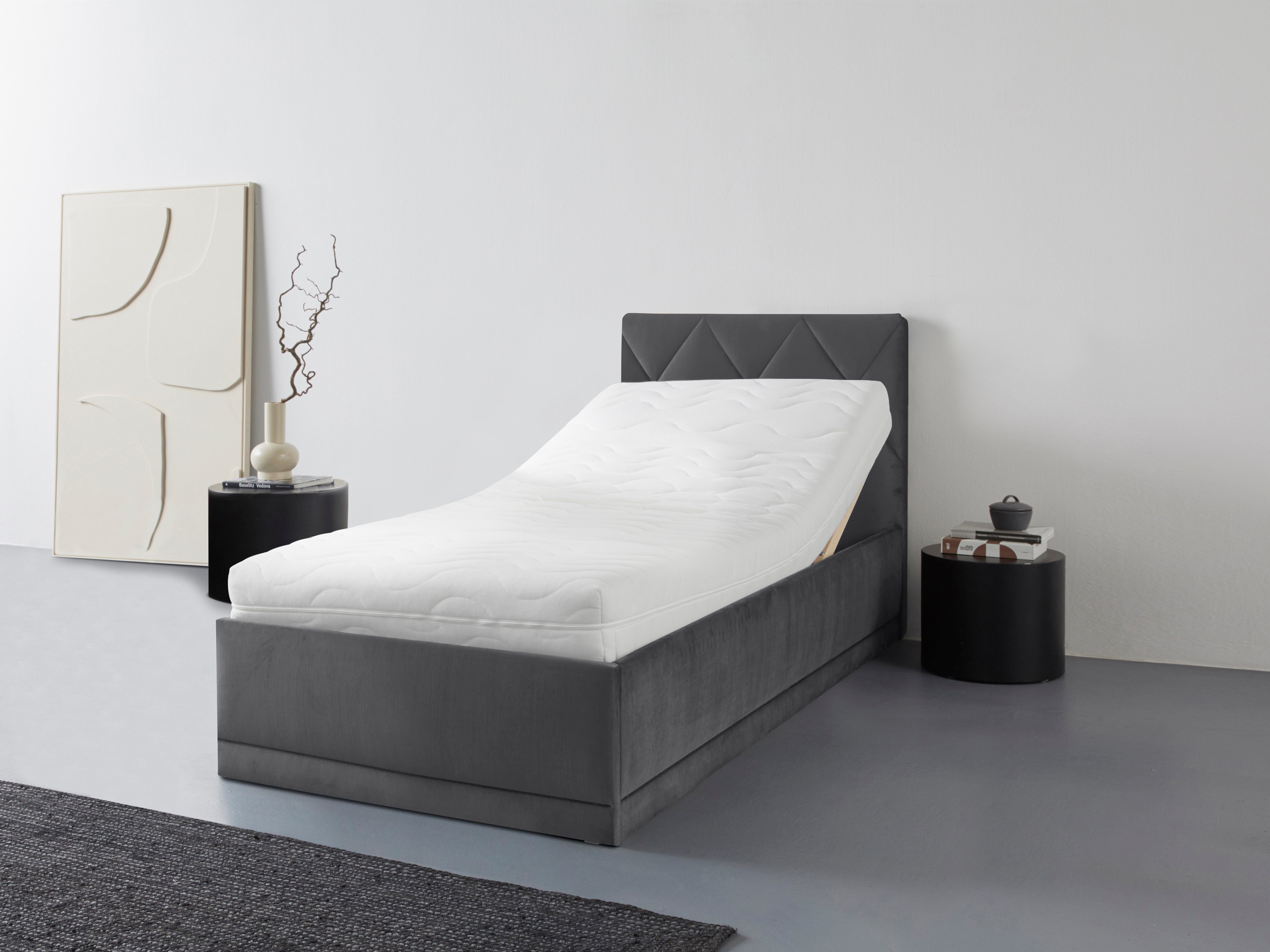 Westfalia Polsterbetten Gestoffeerd bed ADAMAS ook met bedlade, knoopdetails met stras