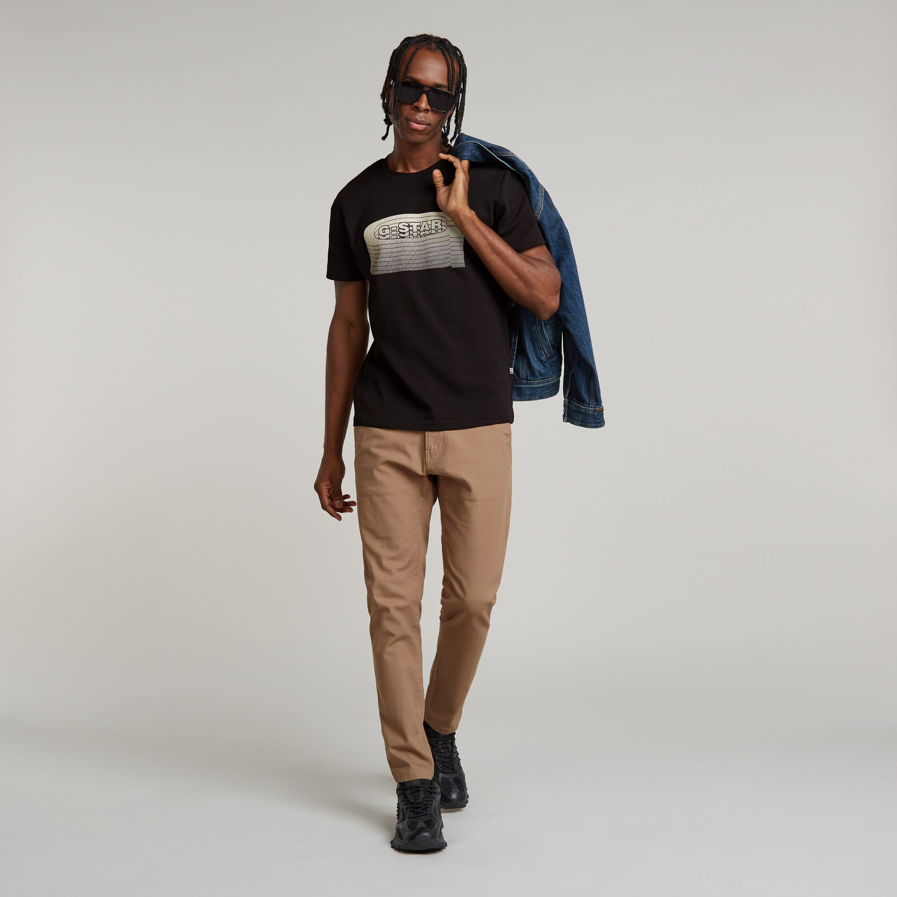 G-Star RAW Shirt met print Stacked Old Skool Logo R