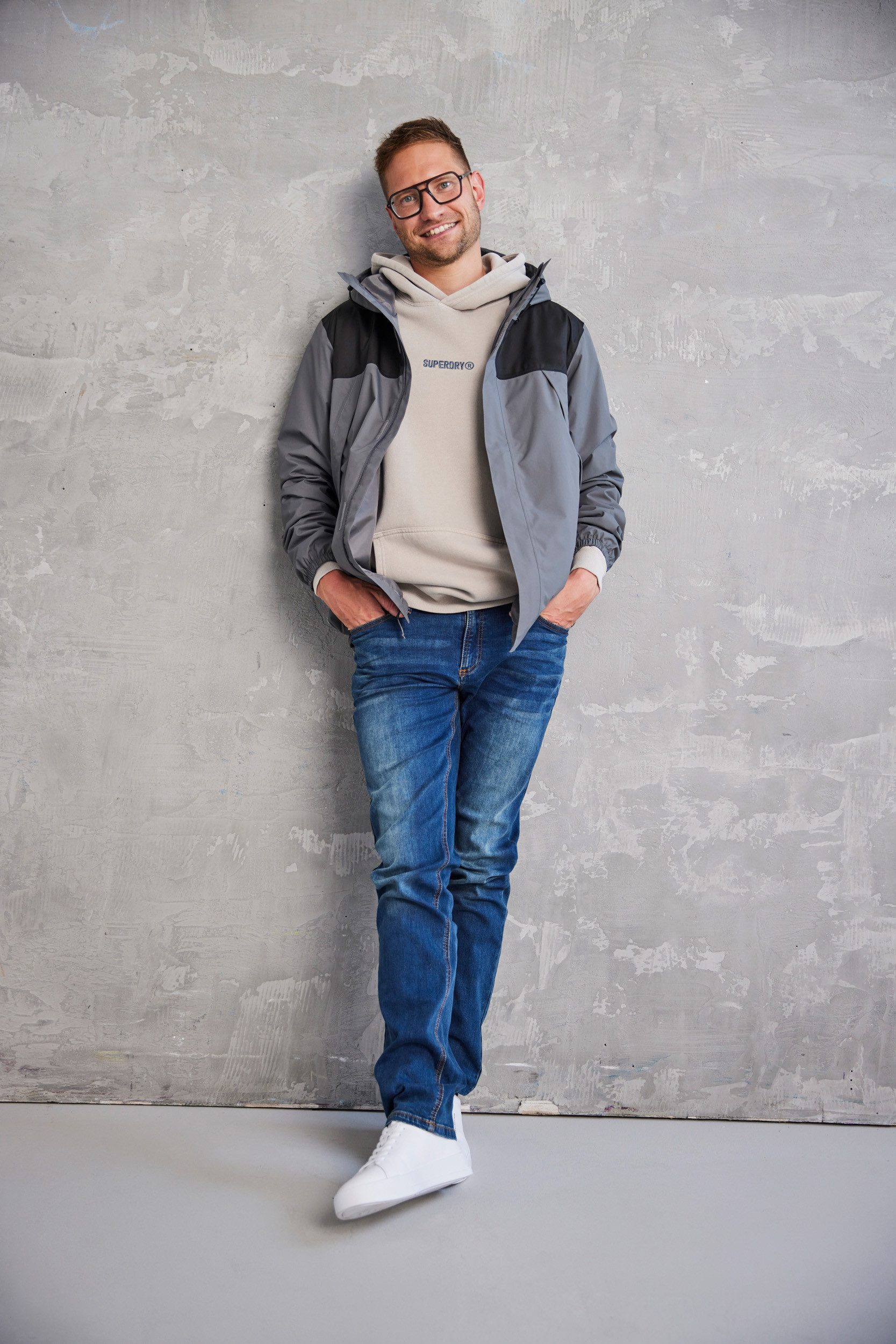 Superdry Hoodie MICRO LOGO GRAPHIC LOOSE HOOD
