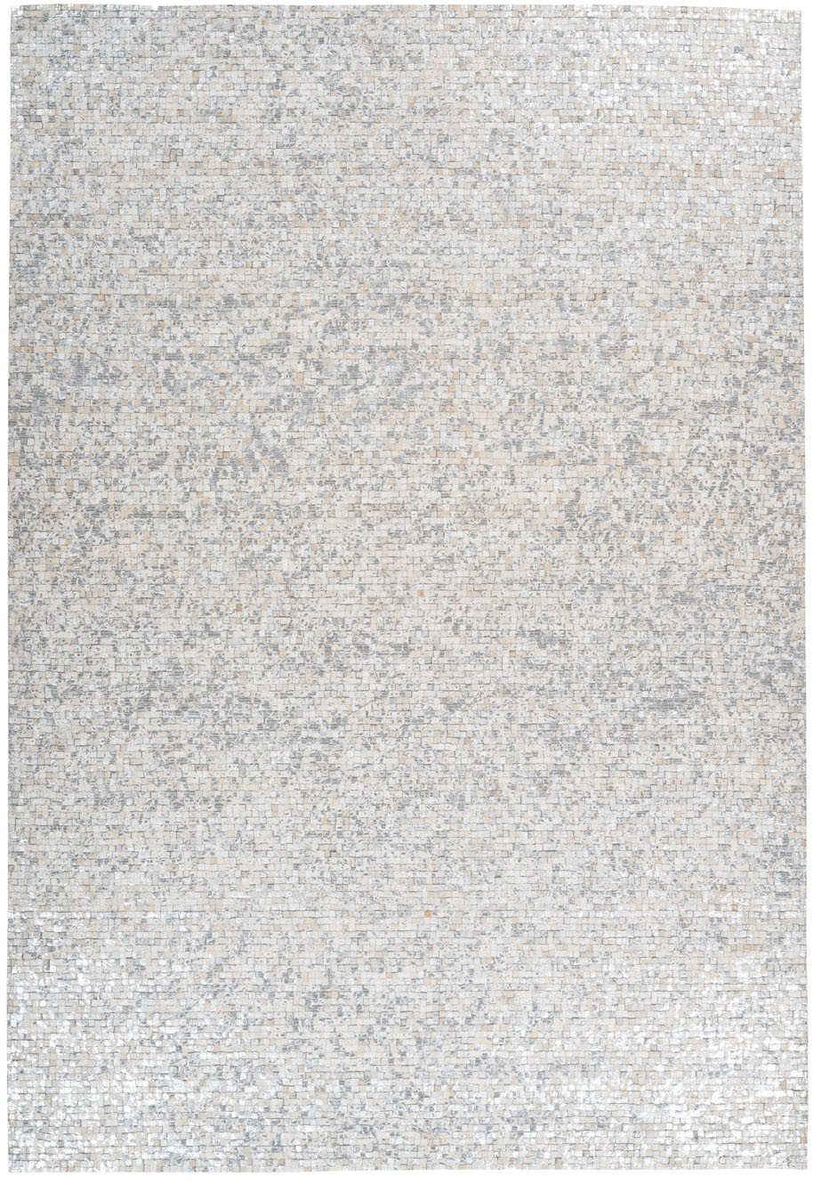 aRTE ESPINA Vloerkleed Finish 100 natuurlijk lederen tapijt, met glanzende metallic kleur, rug van vilt