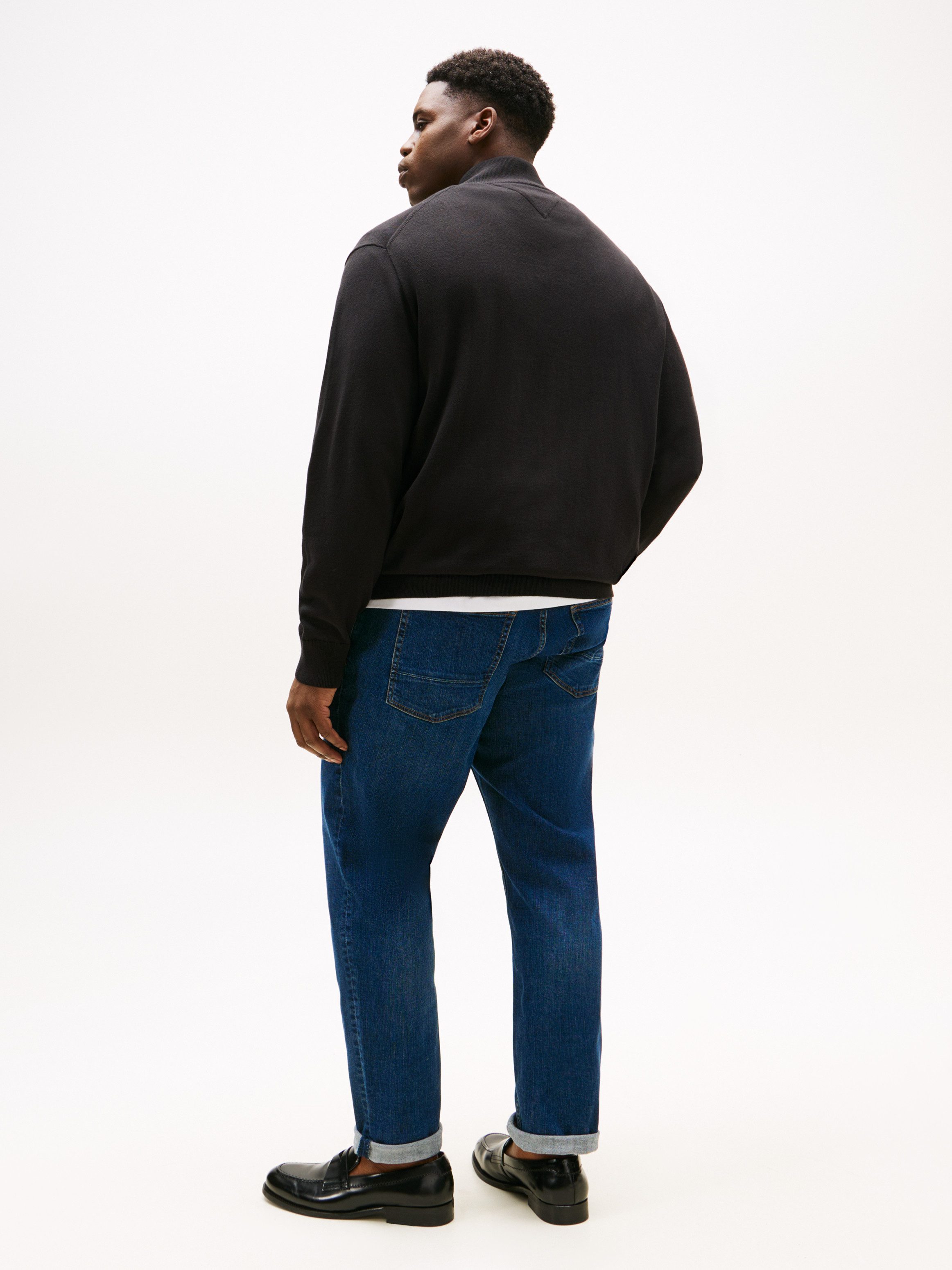 Tommy Hilfiger Trui met staande kraag BT-ESSENTIAL COTTON ZIP MOCK-B