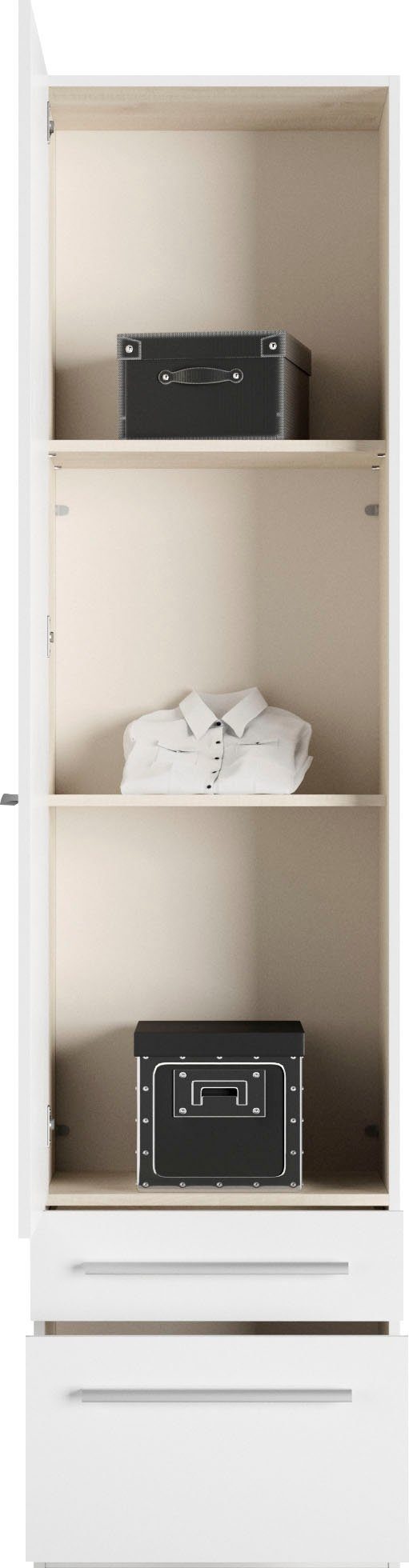 priess Kledingkast Kast garderobe waskast Barcelona in 5 breedtes veel opbergruimte, ruime lades, met spiegel, made in germany