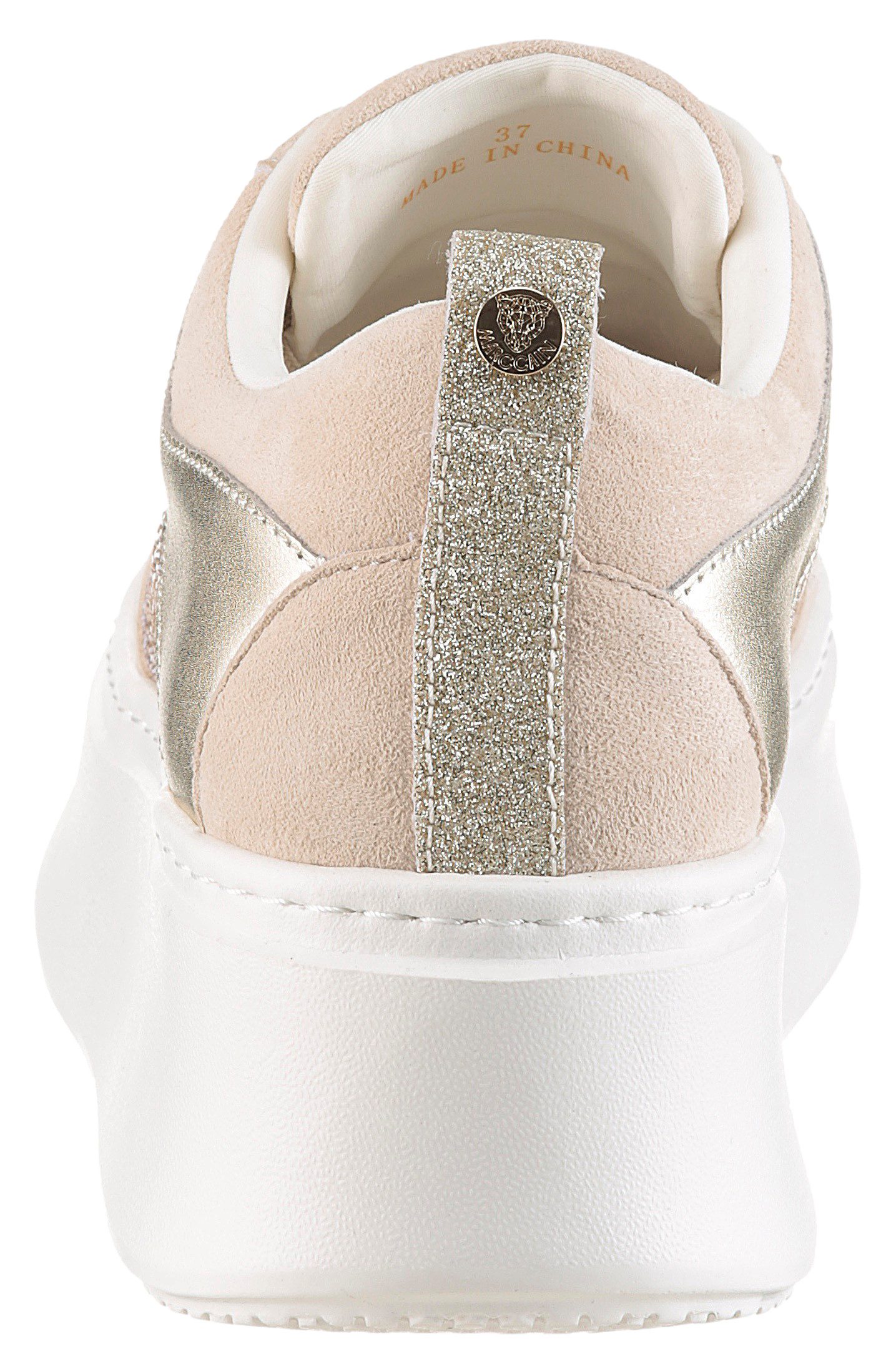 Marc Cain Sneakers Sports Dodgy Dogs Sleehak sneaker, sneaker, veterschoen in retro look