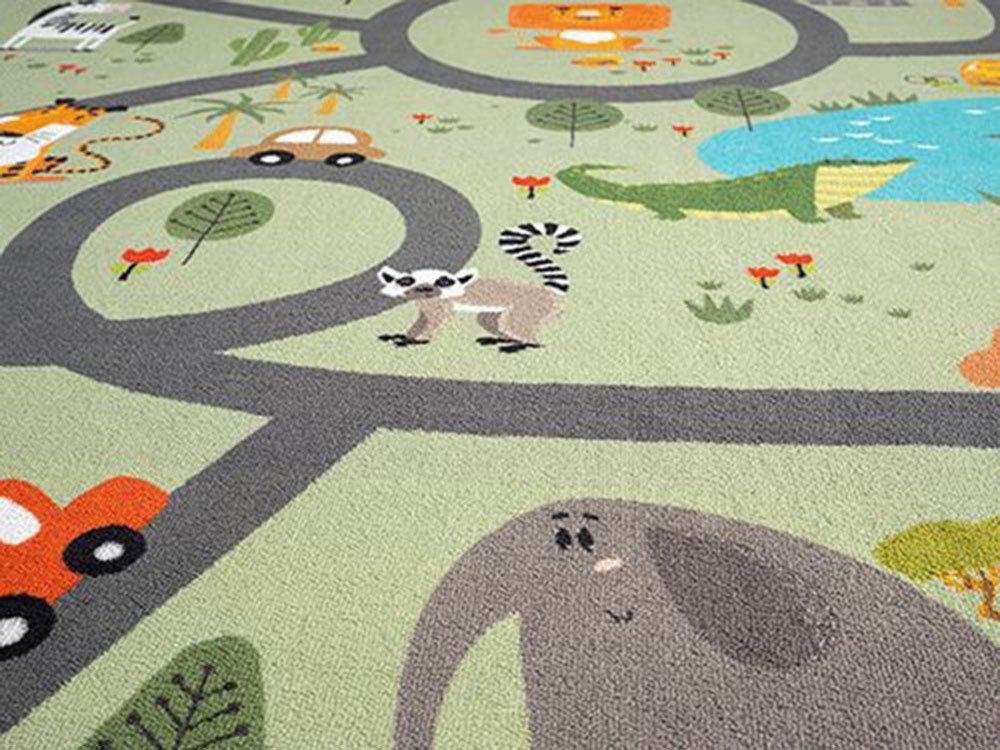 The carpet Vloerkleed Happy Life Life kinderkamer tapijt speelkleed onderhoudsvriendelijk