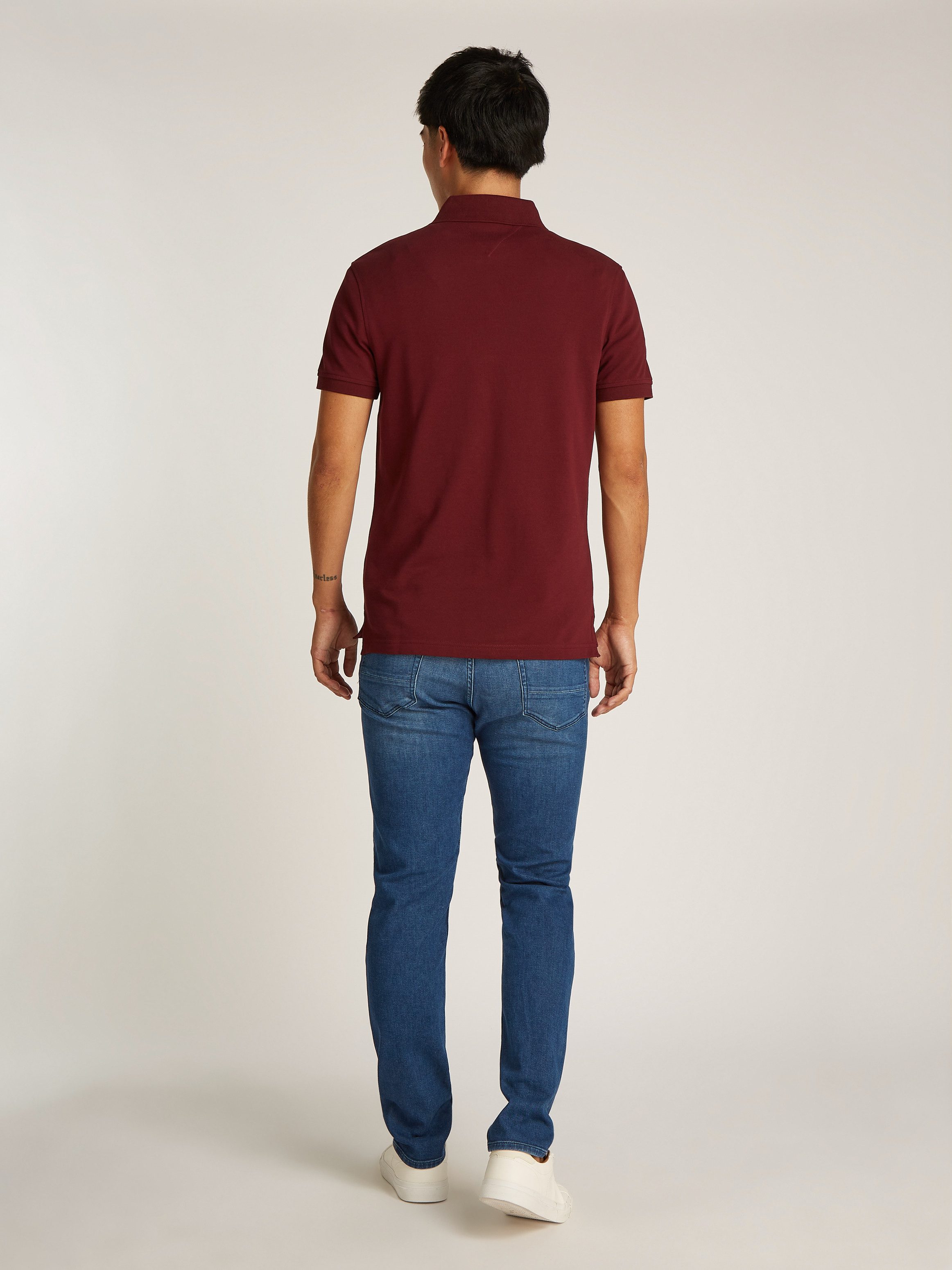 Tommy Hilfiger Poloshirt 1985 SLIM POLO met piquéstructuur en borduursel