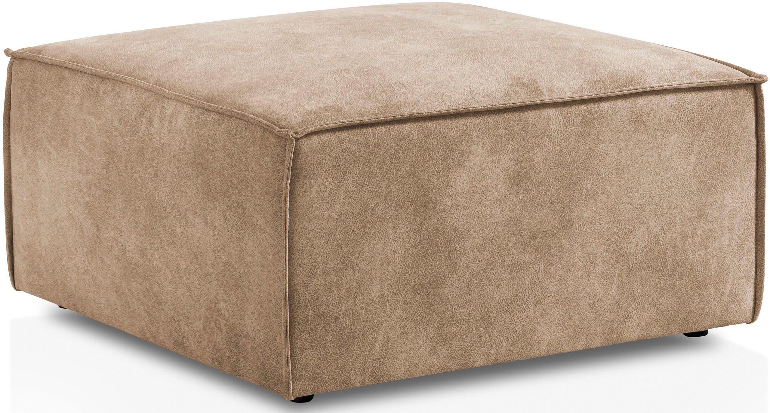 Home affaire Hocker Sherwood Vierkante poef/voetenbank, ideale als aanvulling op de "SHERWOOD" love seat